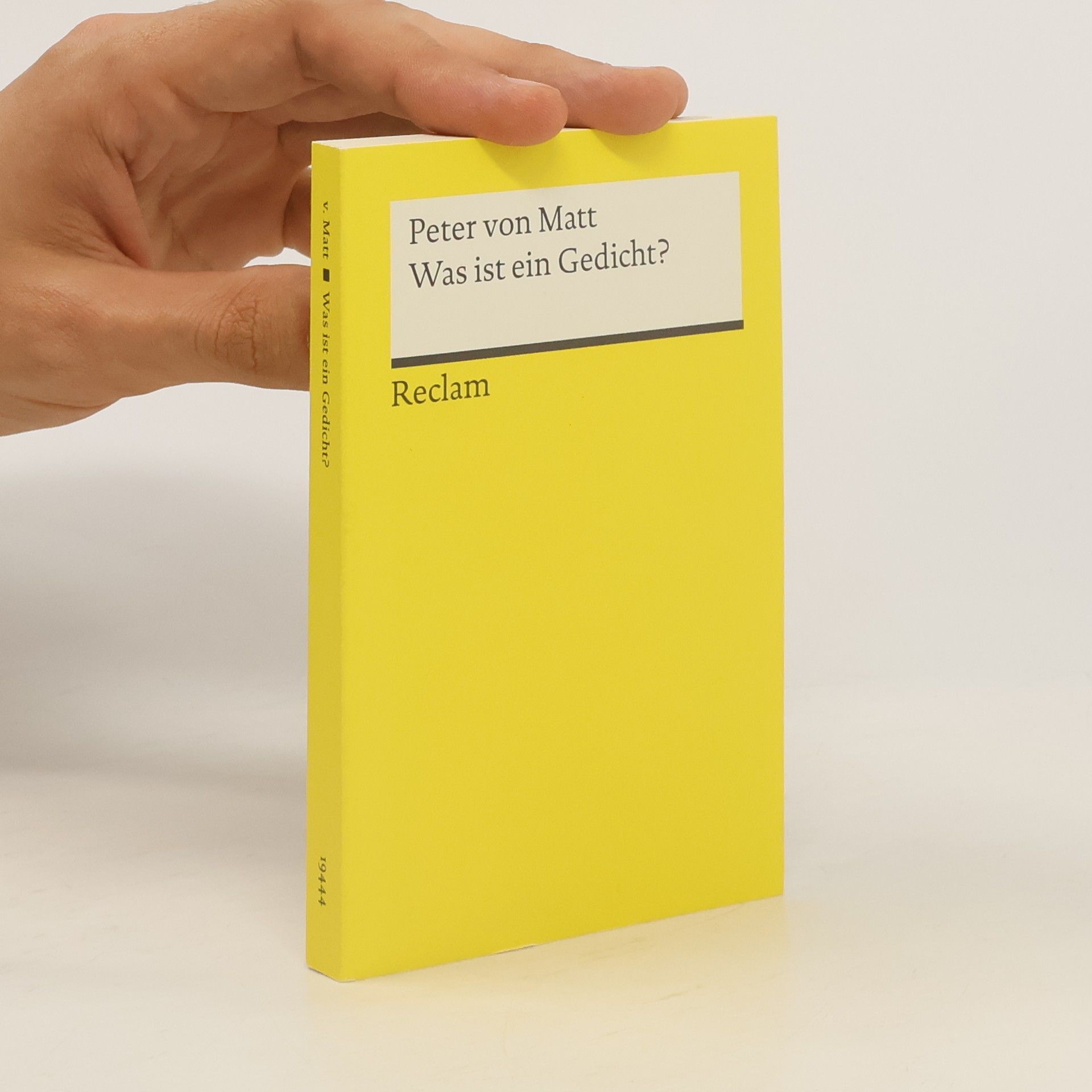 Peter Matt Was ist ein Gedicht?