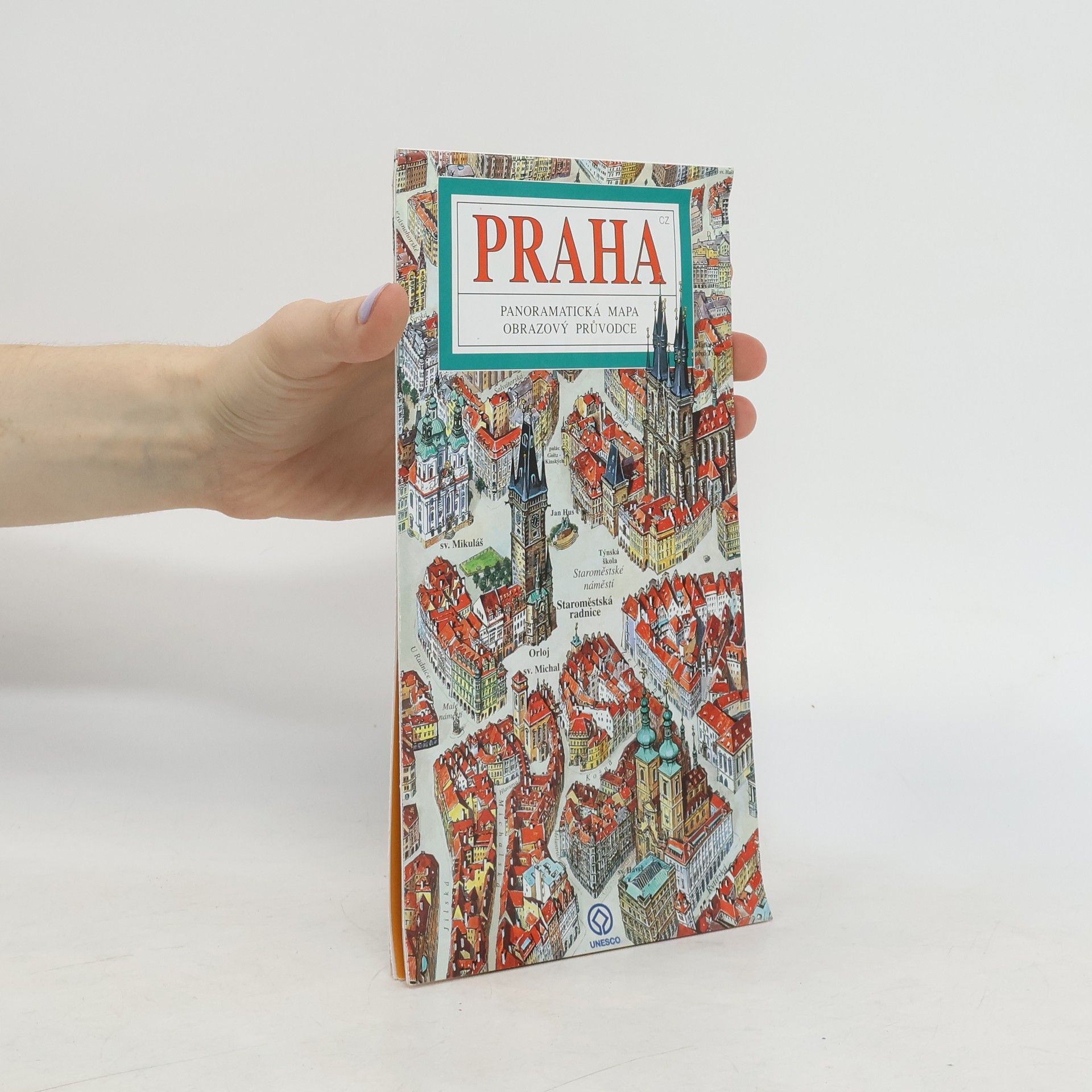 Tomáš Rygl Praha panoramatická mapa. Obrazový průvodce