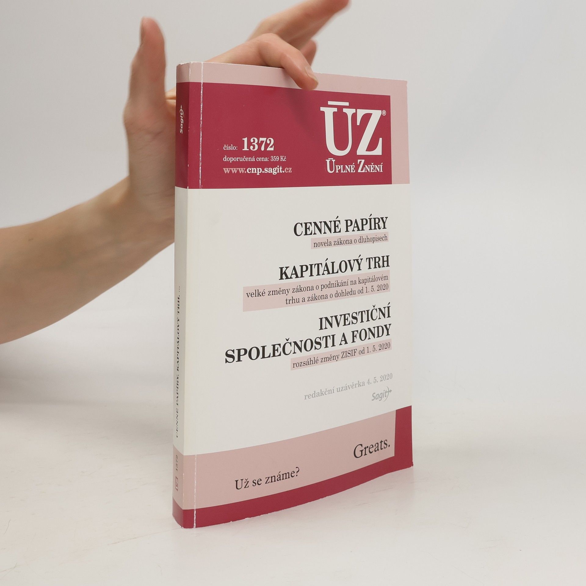 Autorenkollektiv Cenné papíry ; Kapitálový trh ; Investiční společnosti a fondy [ÚZ 2020 č. 1372]