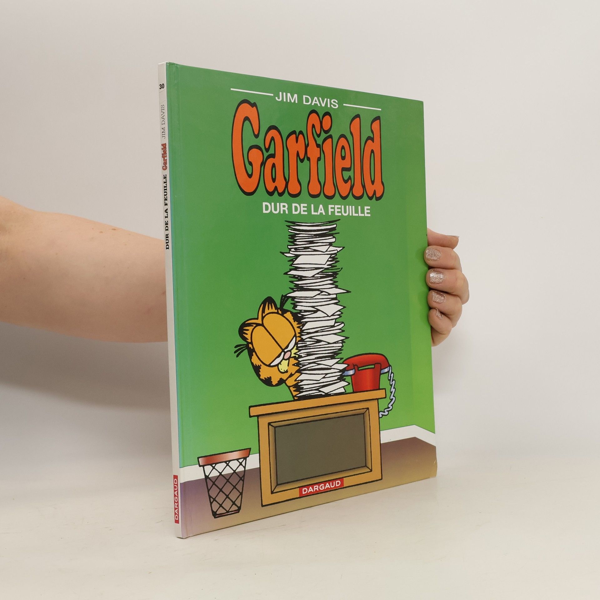 Jim Davis Garfield dur de la feuille