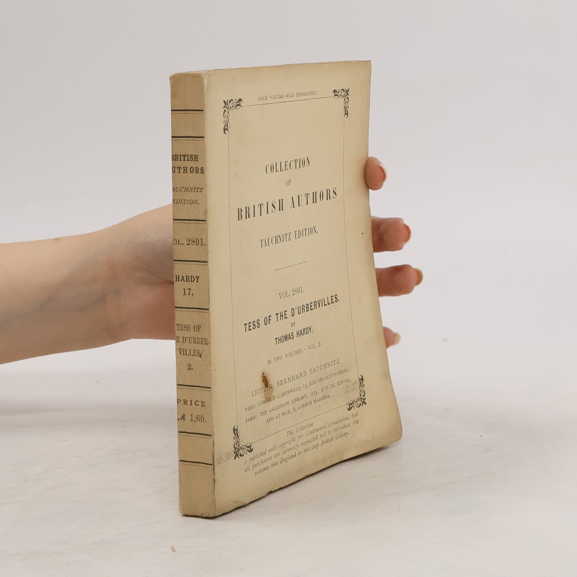 Thomas Hardy Collection of British authors: Tauchnitz edition. Vol. 2801