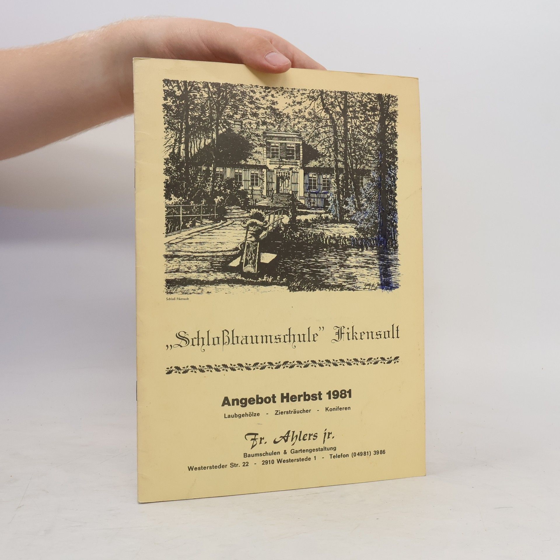 kolektiv „Schlußbaumschule" Fikensolt. Angelbot Herbst 1981