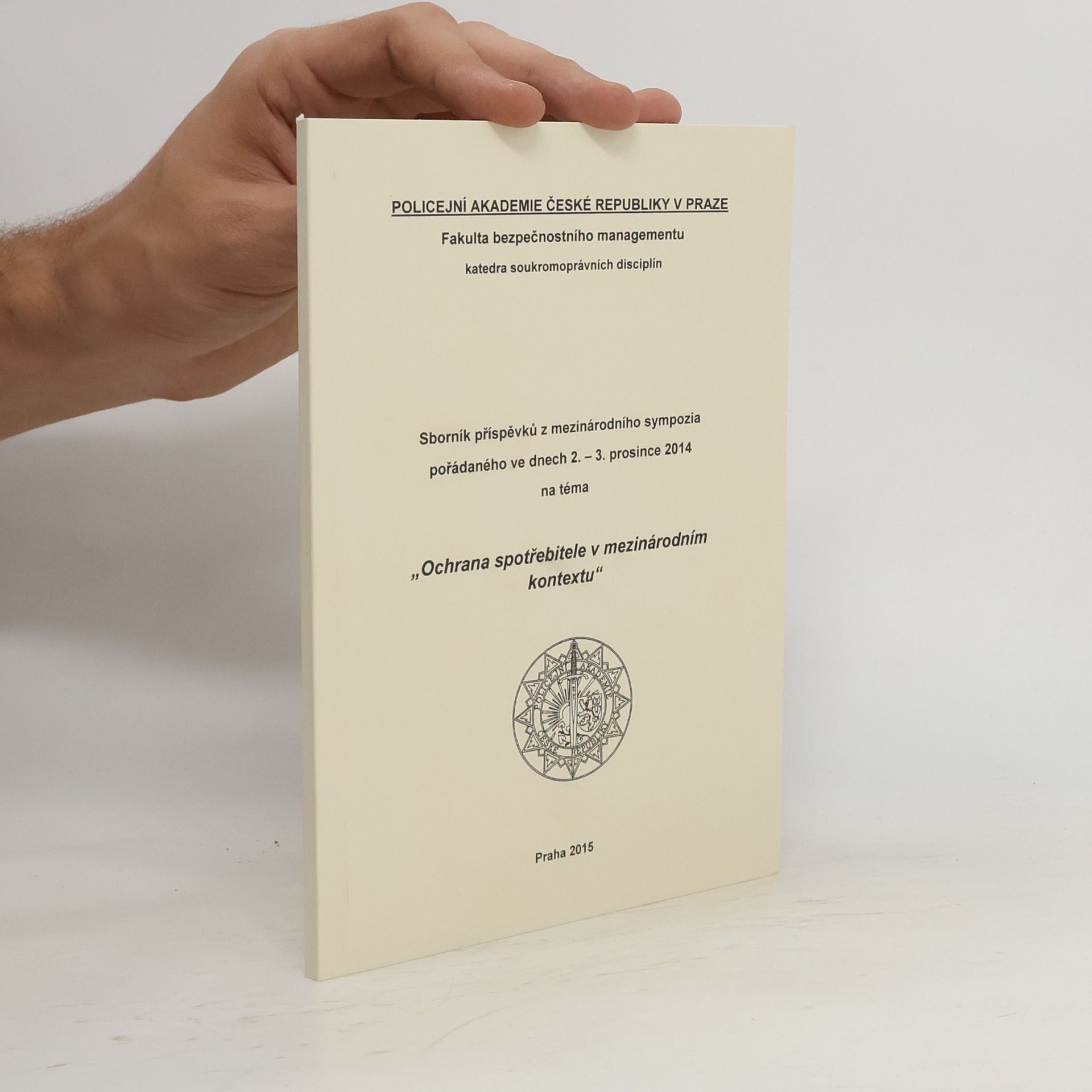Vladimír Plecitý Sborník příspěvků z mezinárodního sympozia pořádaného ve dnech 2.-3. prosince 2014 na téma