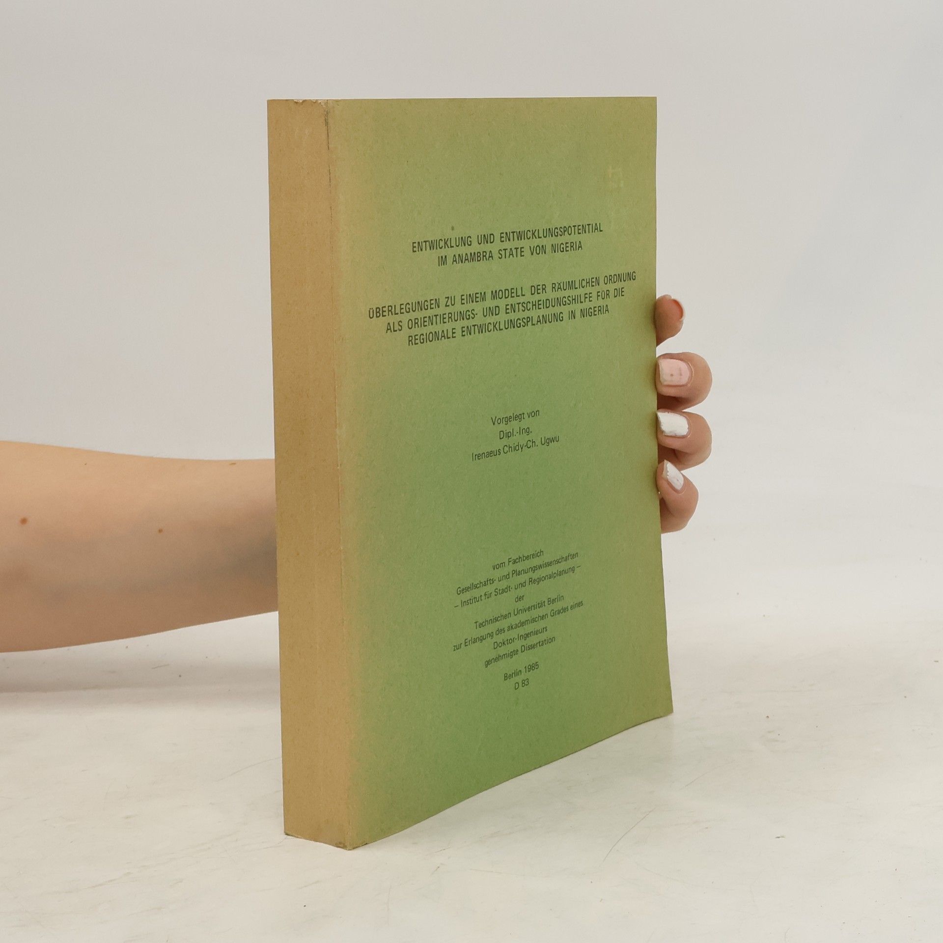 Irenaeus Chidy Chiagolu Ugwu Entwicklung und Entwicklungspotential im Anambra State von Nigeria