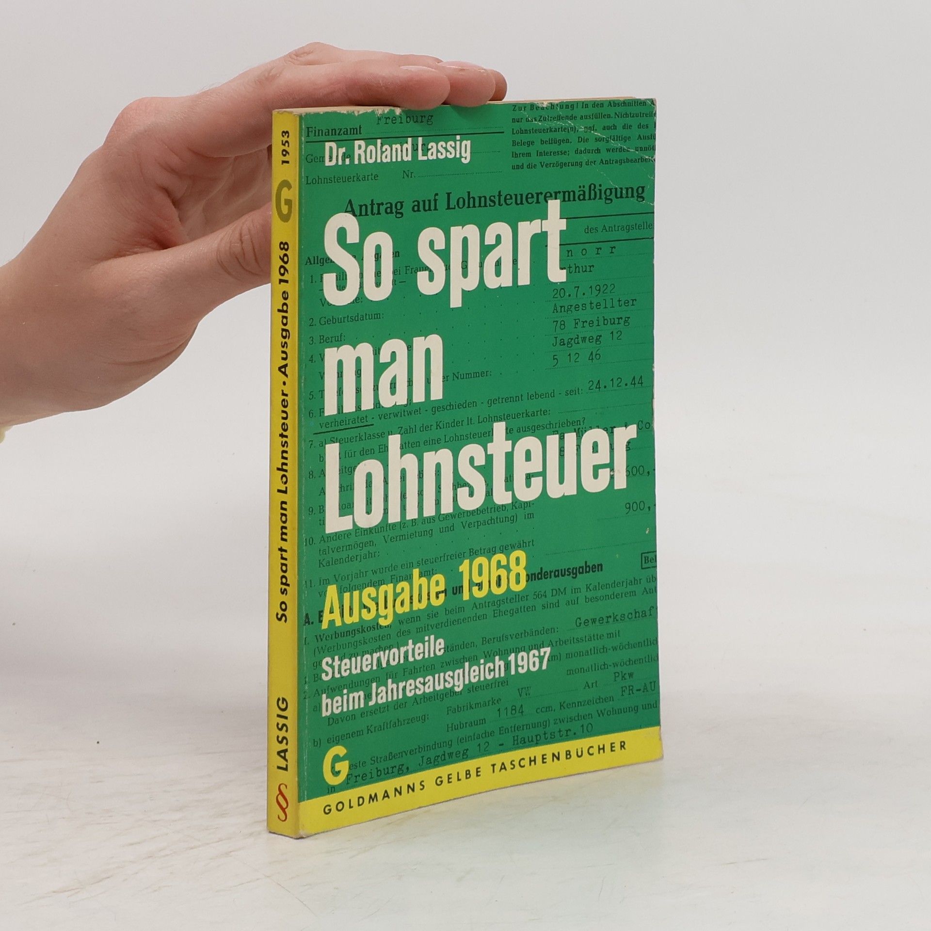 Roland Lassig So spart man Lohnsteuer  1968