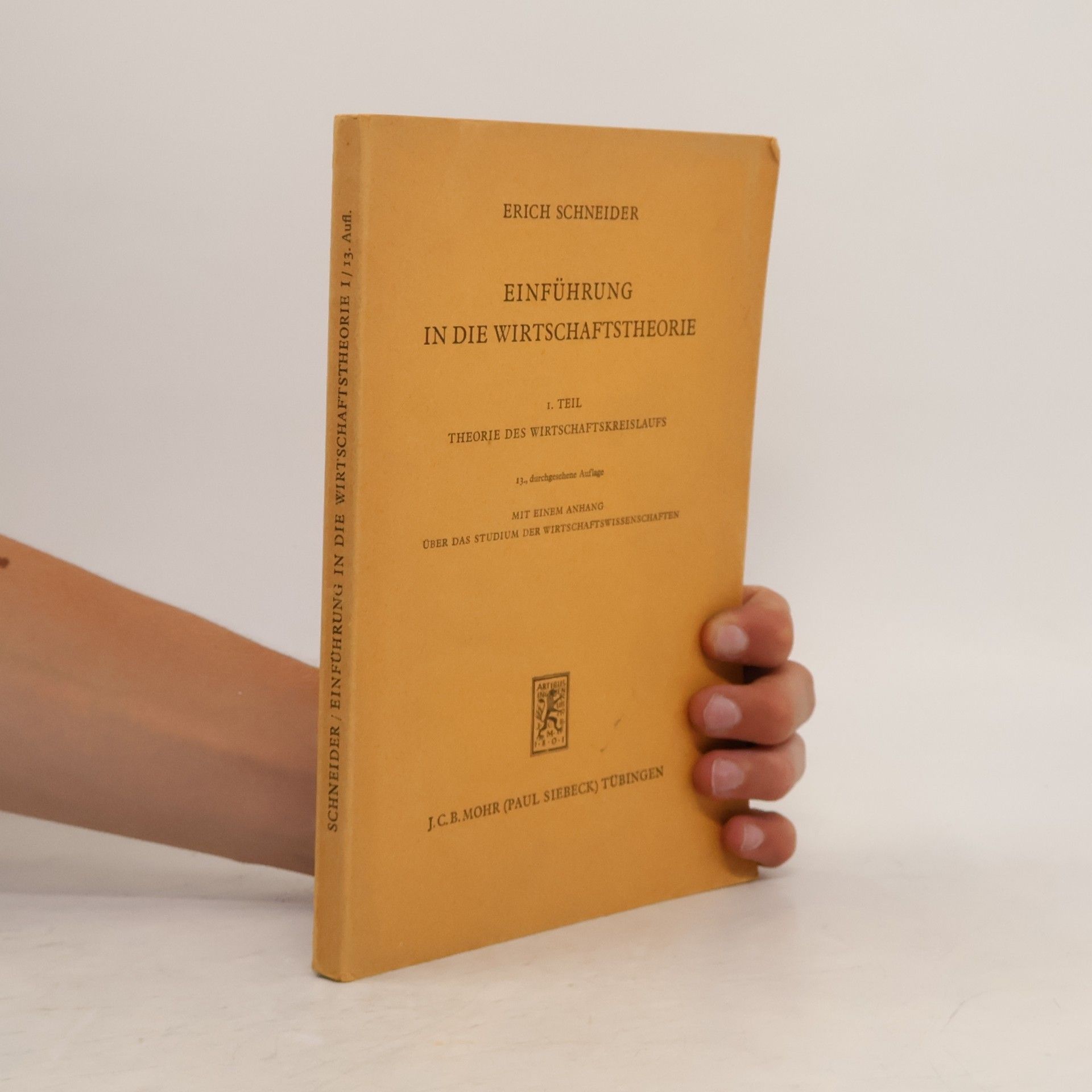 Erich Shneider Einführung in die Wirtschaftstheorie I. Teil