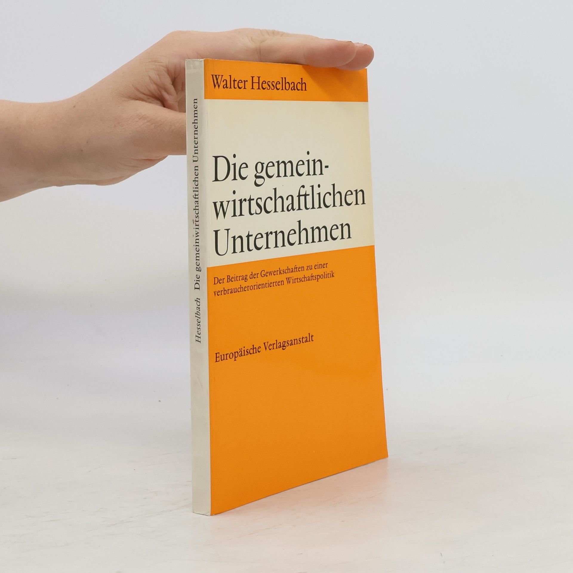 Walter Hesselbach Die Gemeinwirtschaftlichen Unternehmen