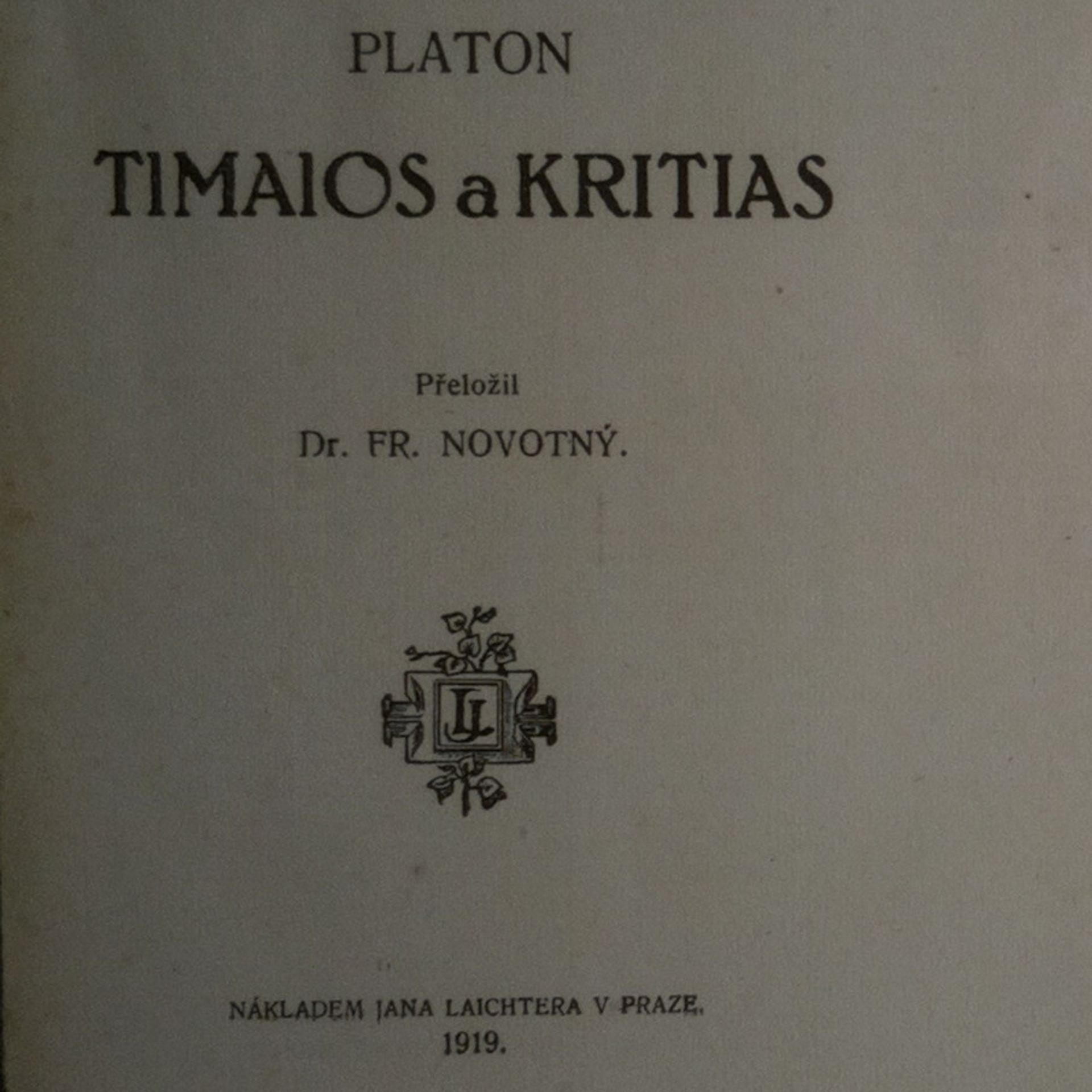 Platón Timaios a Kritias