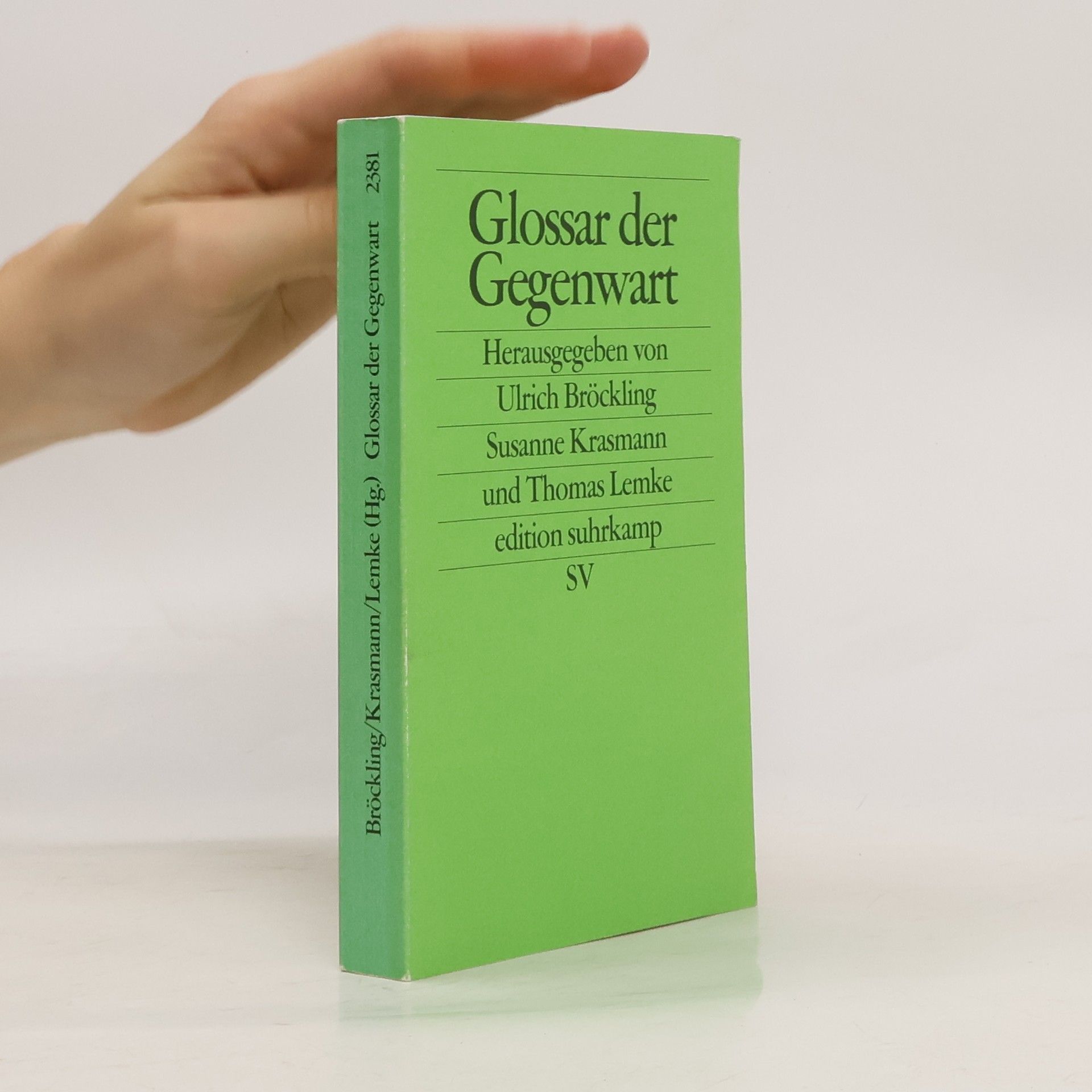 Ulrich Bröckling Glossar der Gegenwart