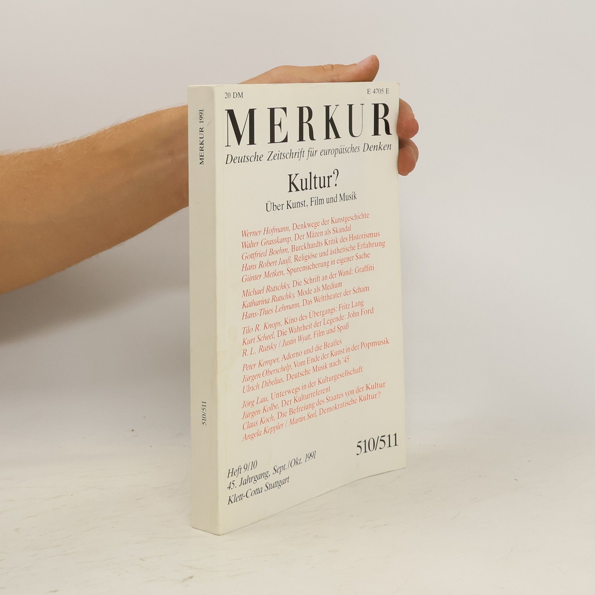 Collectif d'auteurs Merkur. Kultur? Über Kunst, Film und Musik