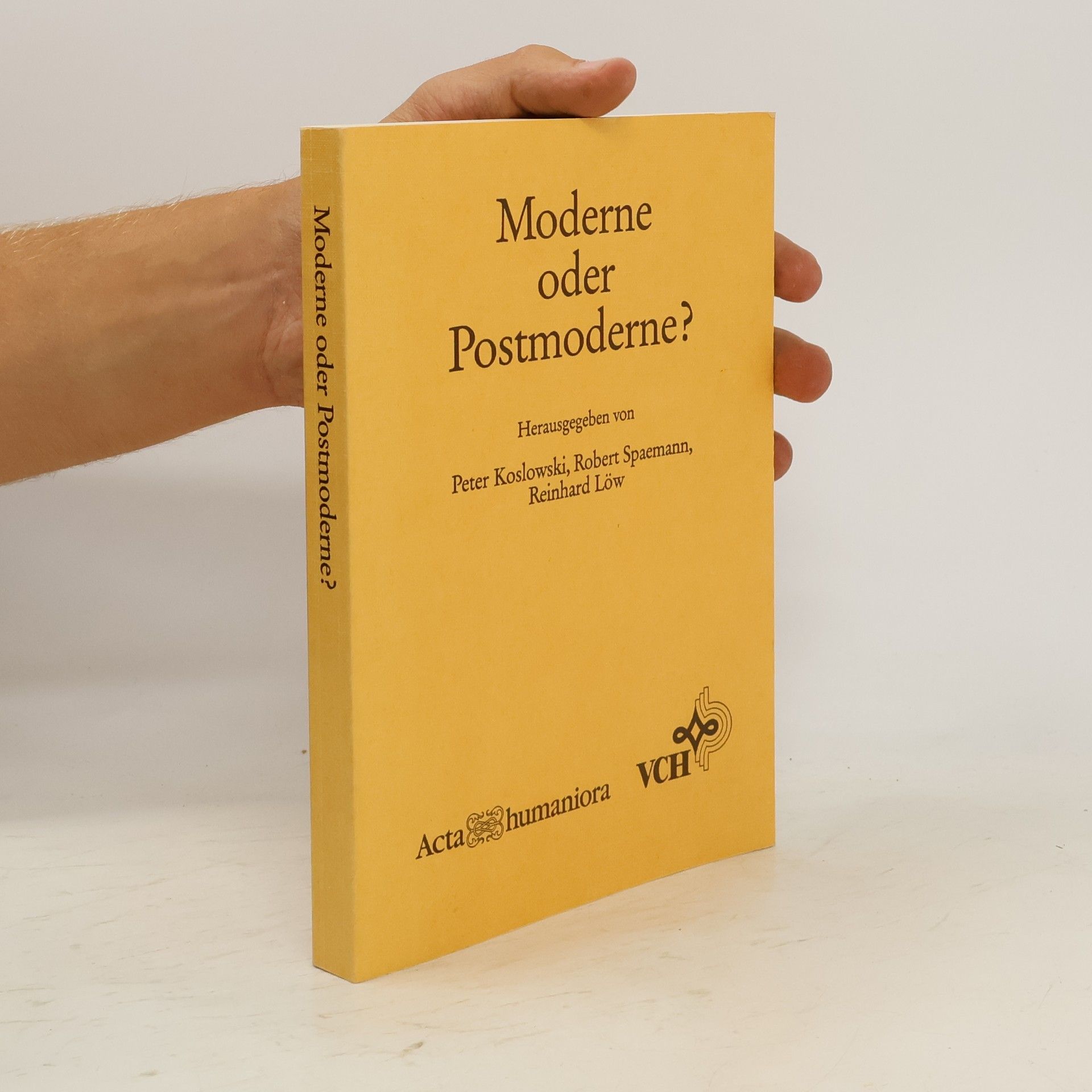 Peter Koslowski Moderne oder Post-Moderne? Zur Signatur des gegenwärtigen Zeitalters