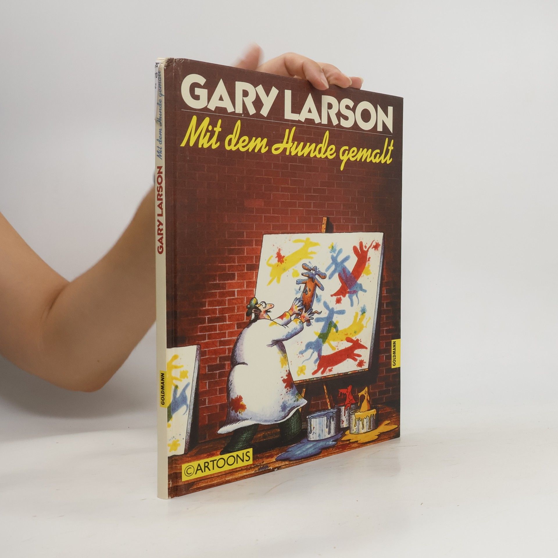 Gary Larson Mit dem Hunde gemalt