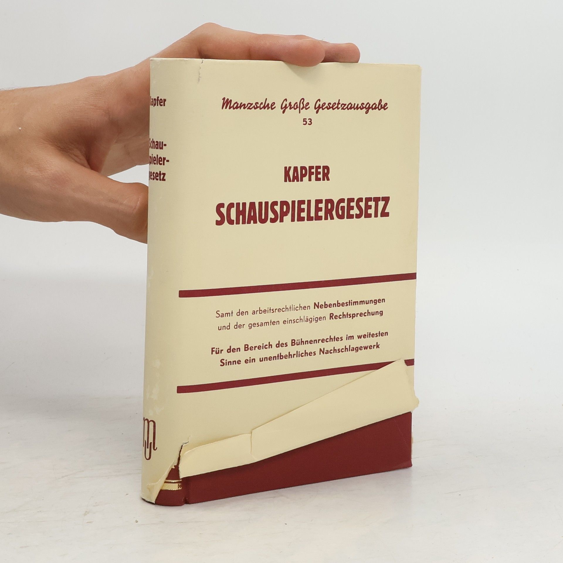 Hans Kapfer Schauspielergesetz