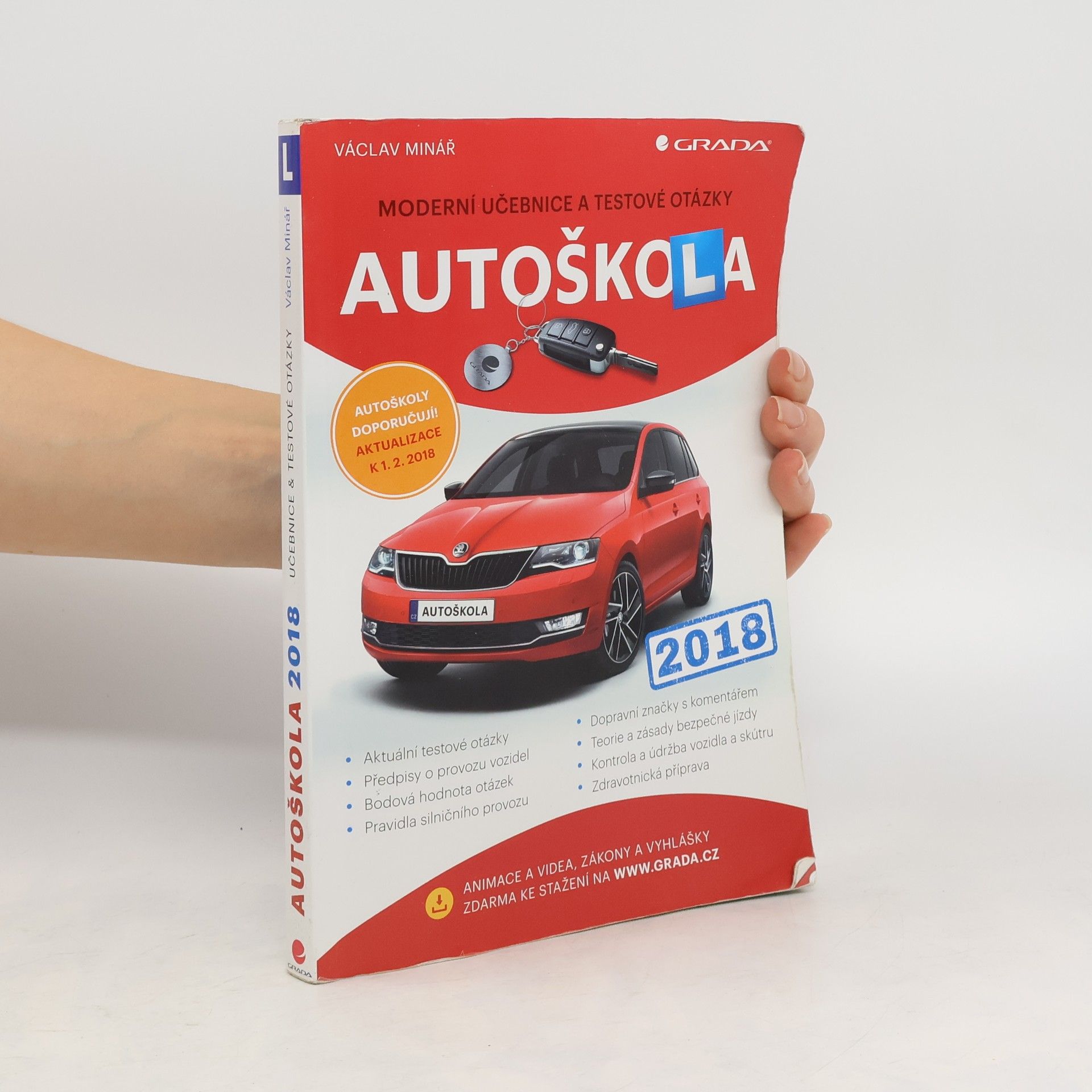 Václav Minář Autoškola: moderní učebnice a testové otázky 2018