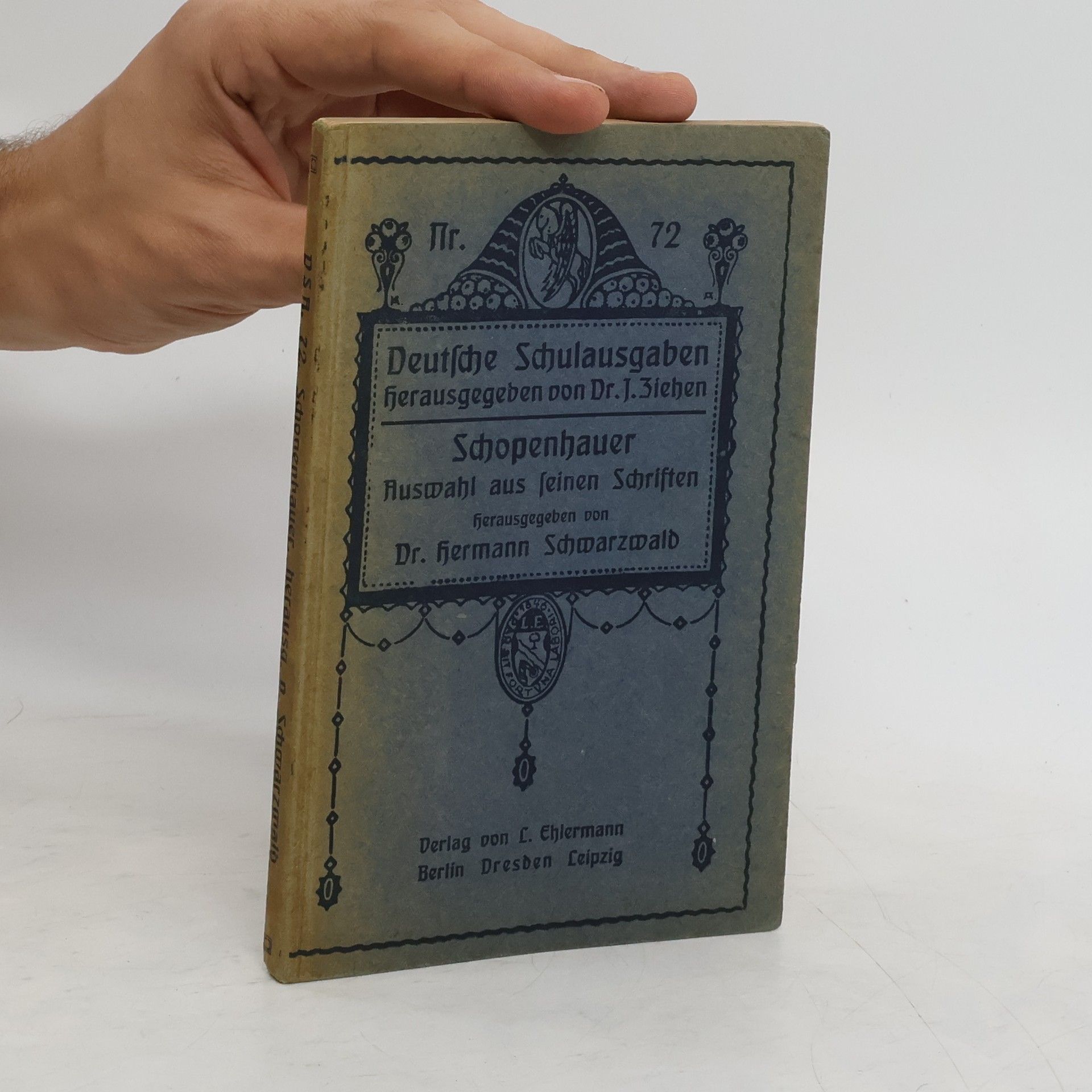 Hermann Schwarzwald Schopenhauer Auswahl aus seinen Schriften