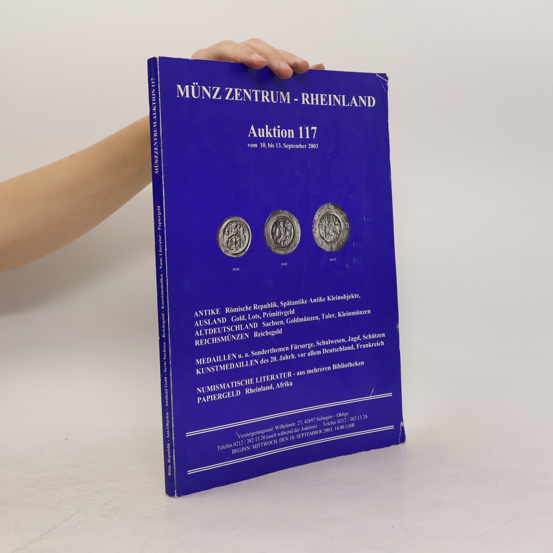 Collectif d'auteurs Münz Zentrum - Rheinland. Auktion 117