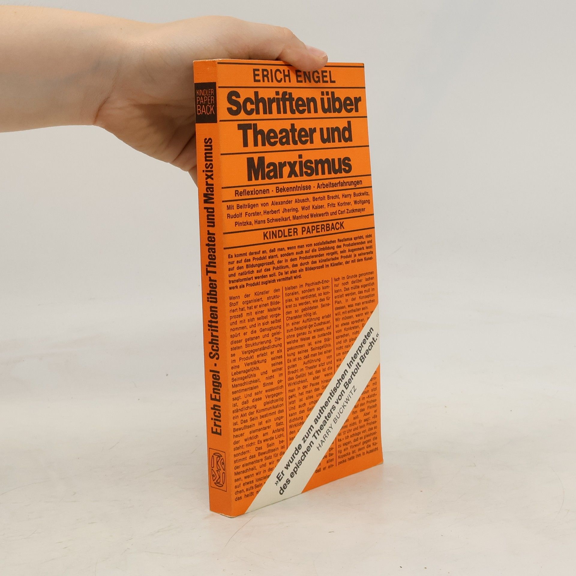 Erich Engel Schriften über Theater und Marxismus