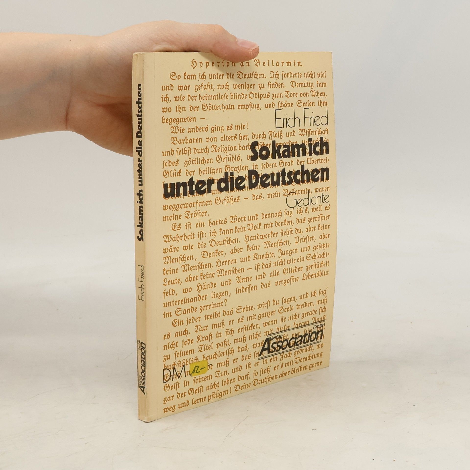 Erich Fried So kam ich unter die Deutschen