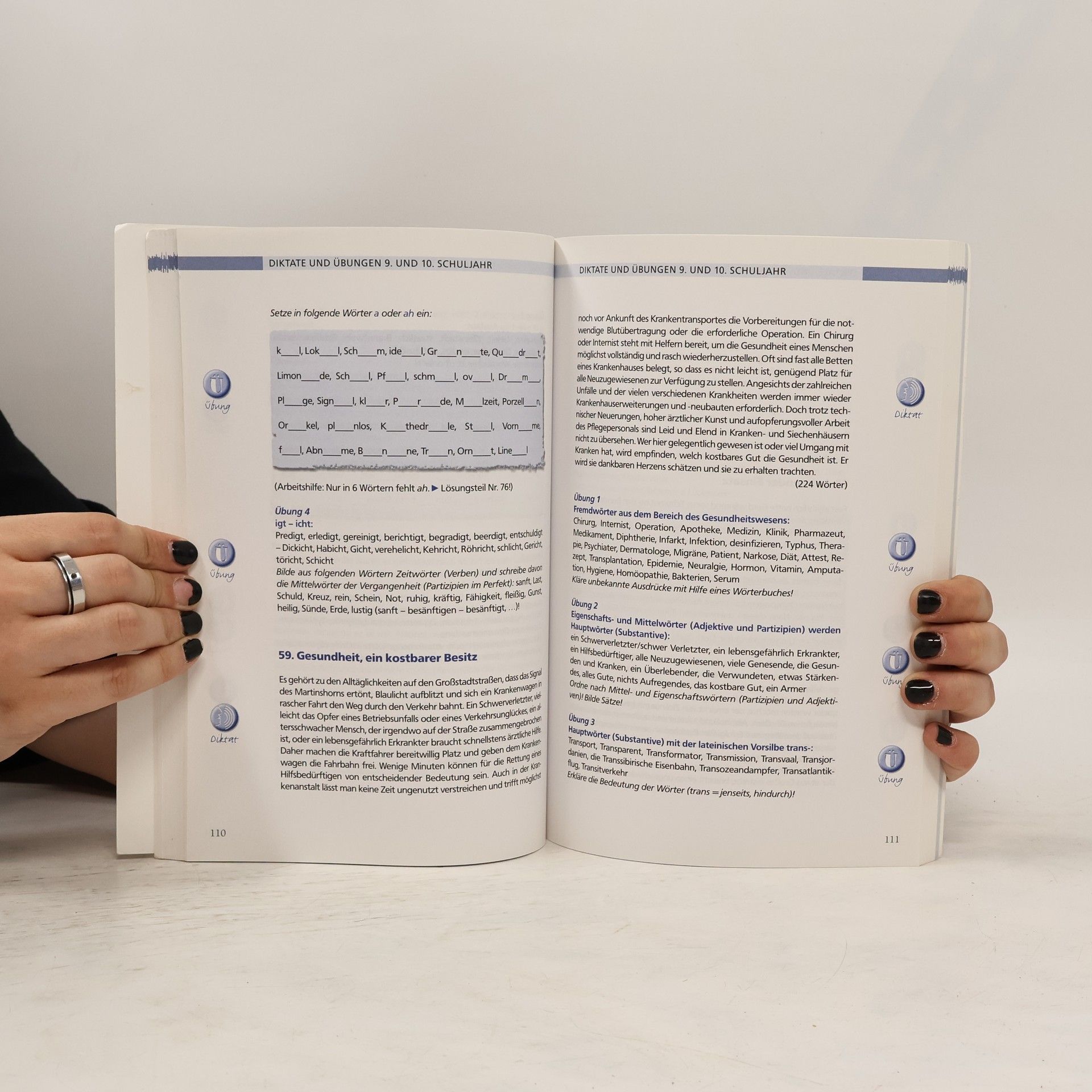 kolektiv Diktate für das 8. - 10. Schuljahr mit Übungen zur Rechtschreibung und Grammatik