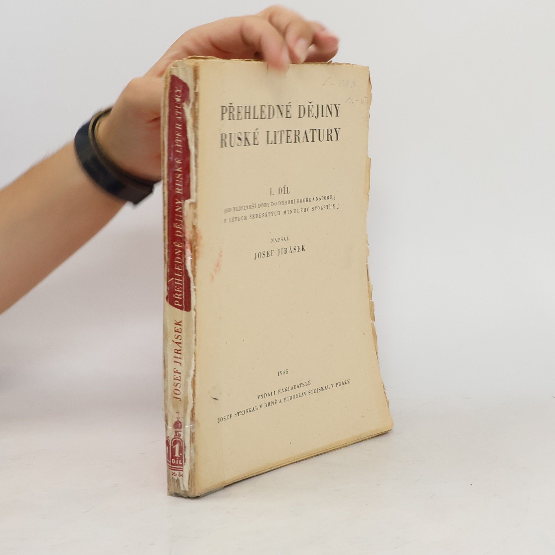 Josef Jirásek Přehledné dějiny ruské literatury I
