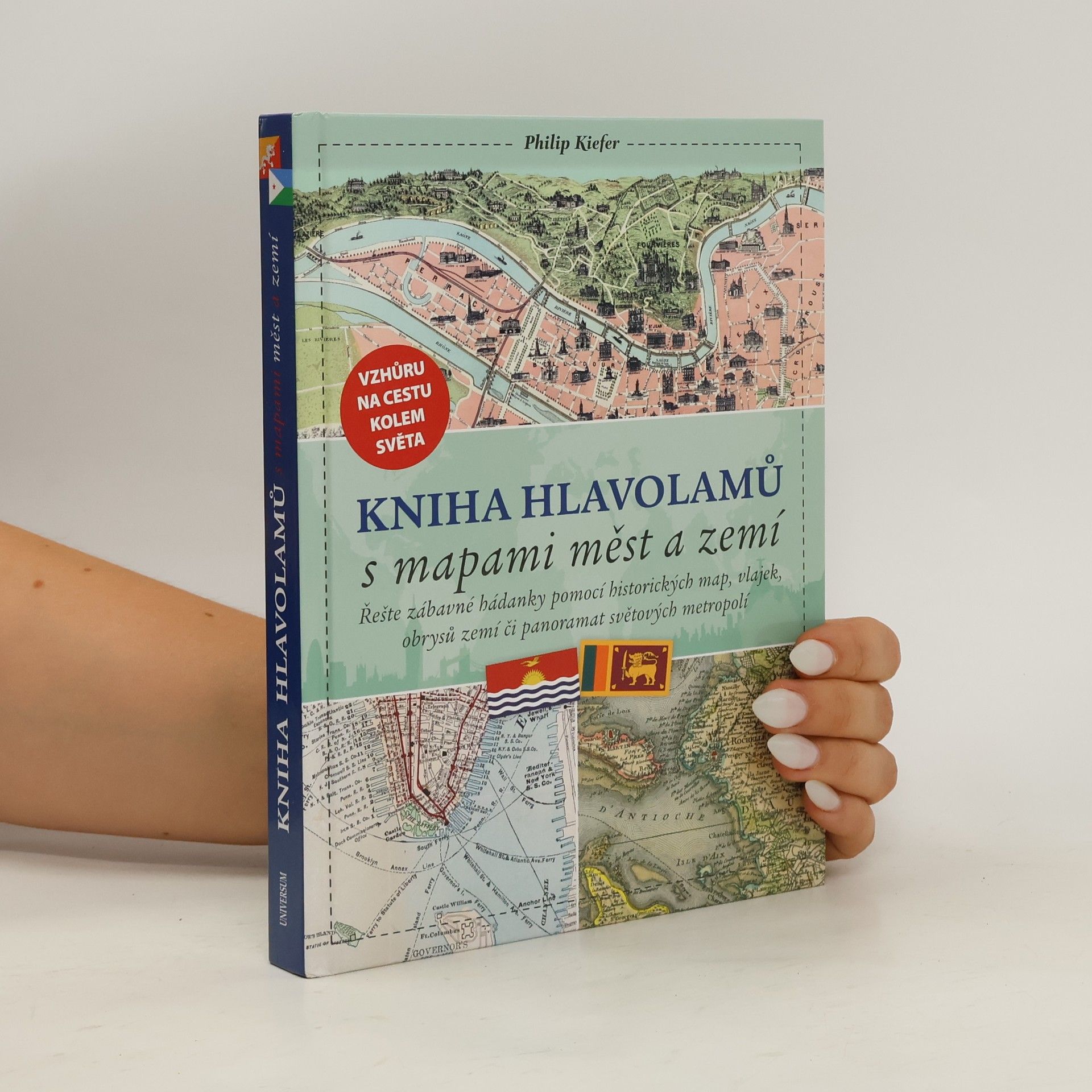 Philip Kiefer Kniha hlavolamů s mapami měst a zemí
