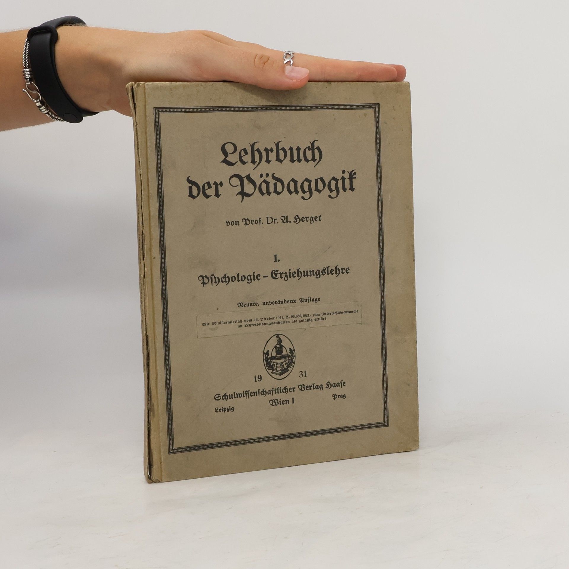 Lehrbuch der Pädagogik I.
