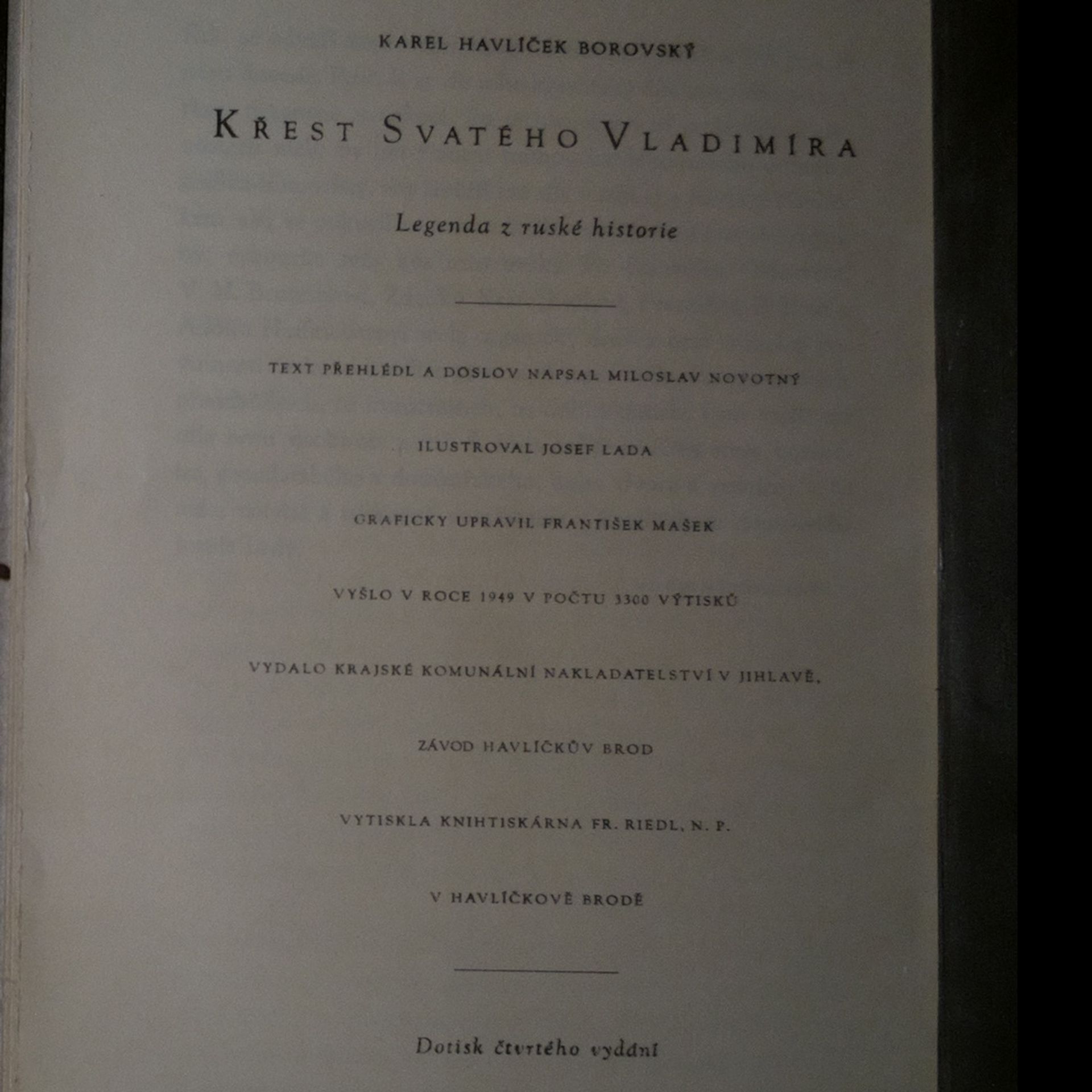 Karel Havlíček Borovský Křest svatého Vladimíra