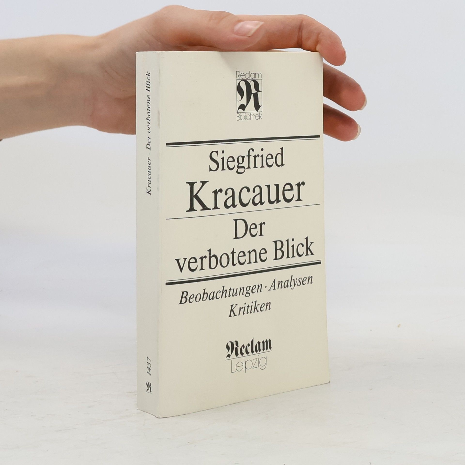 Siegfried Kracauer Der verbotene Blick