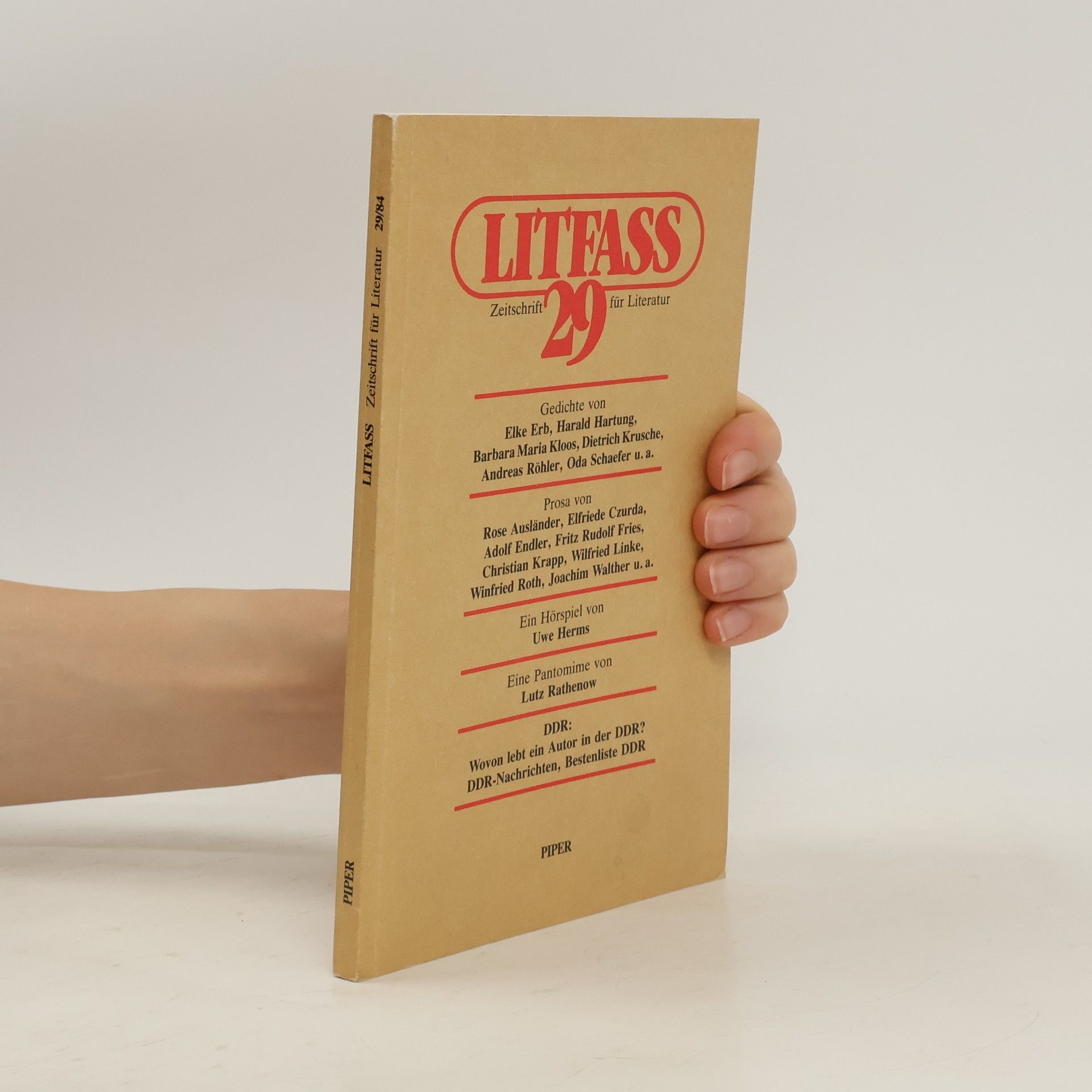Collectif d'auteurs LITFASS Zeitschrift für Literatur 29/84
