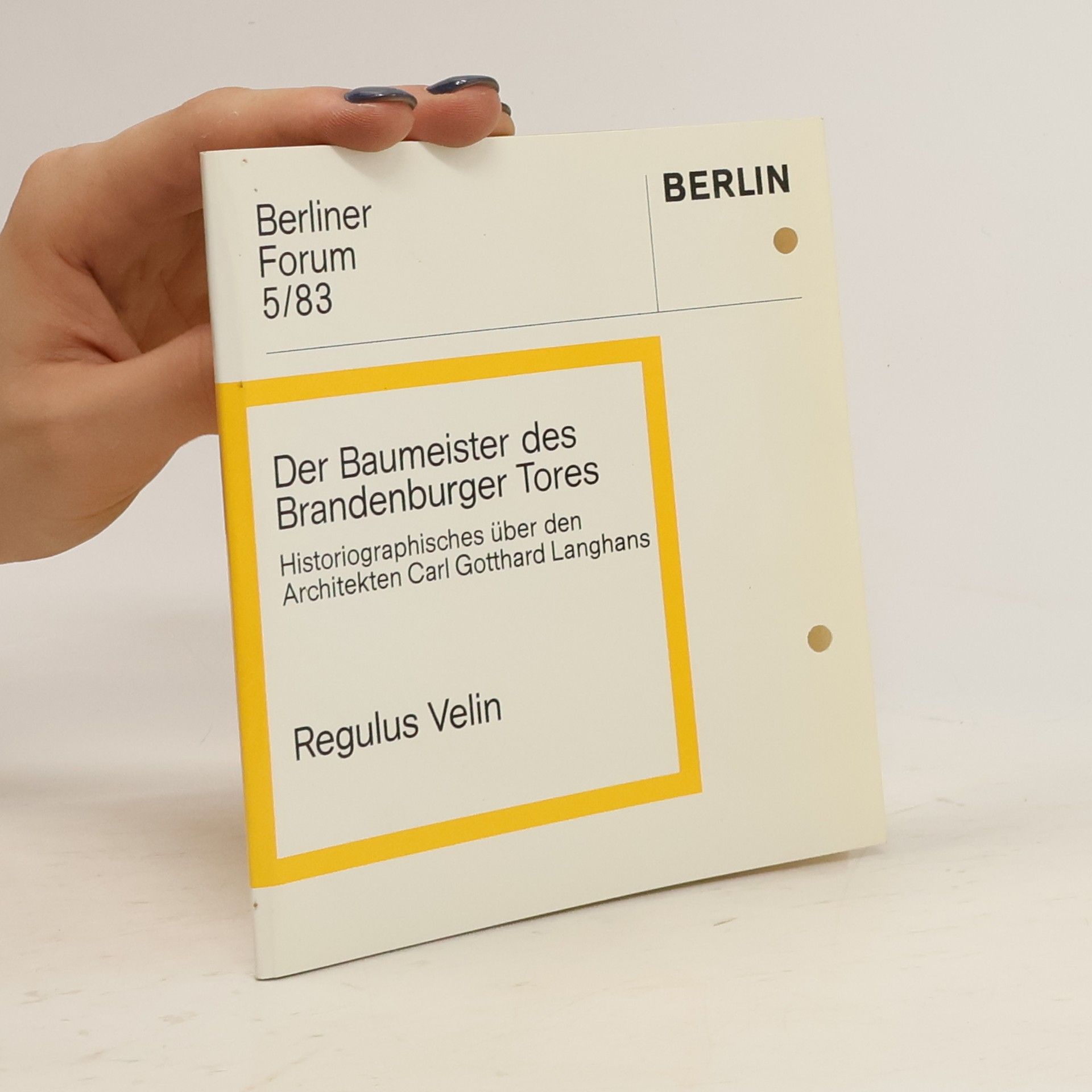 AA.VV. Berliner Forum 5/83