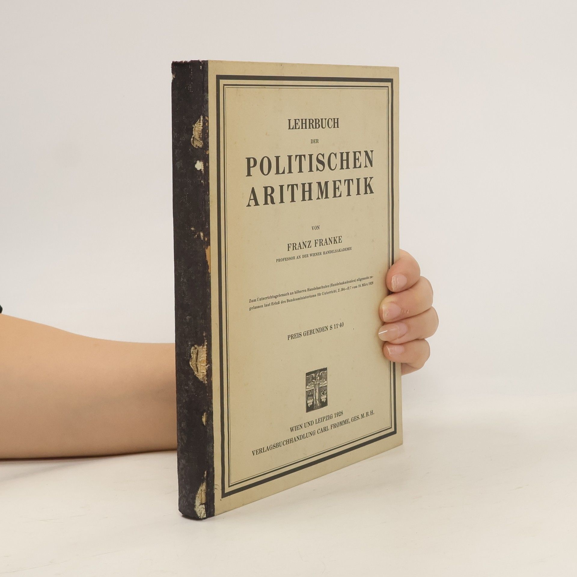 Franz Franke Lehrbuch der politischen arithmetik
