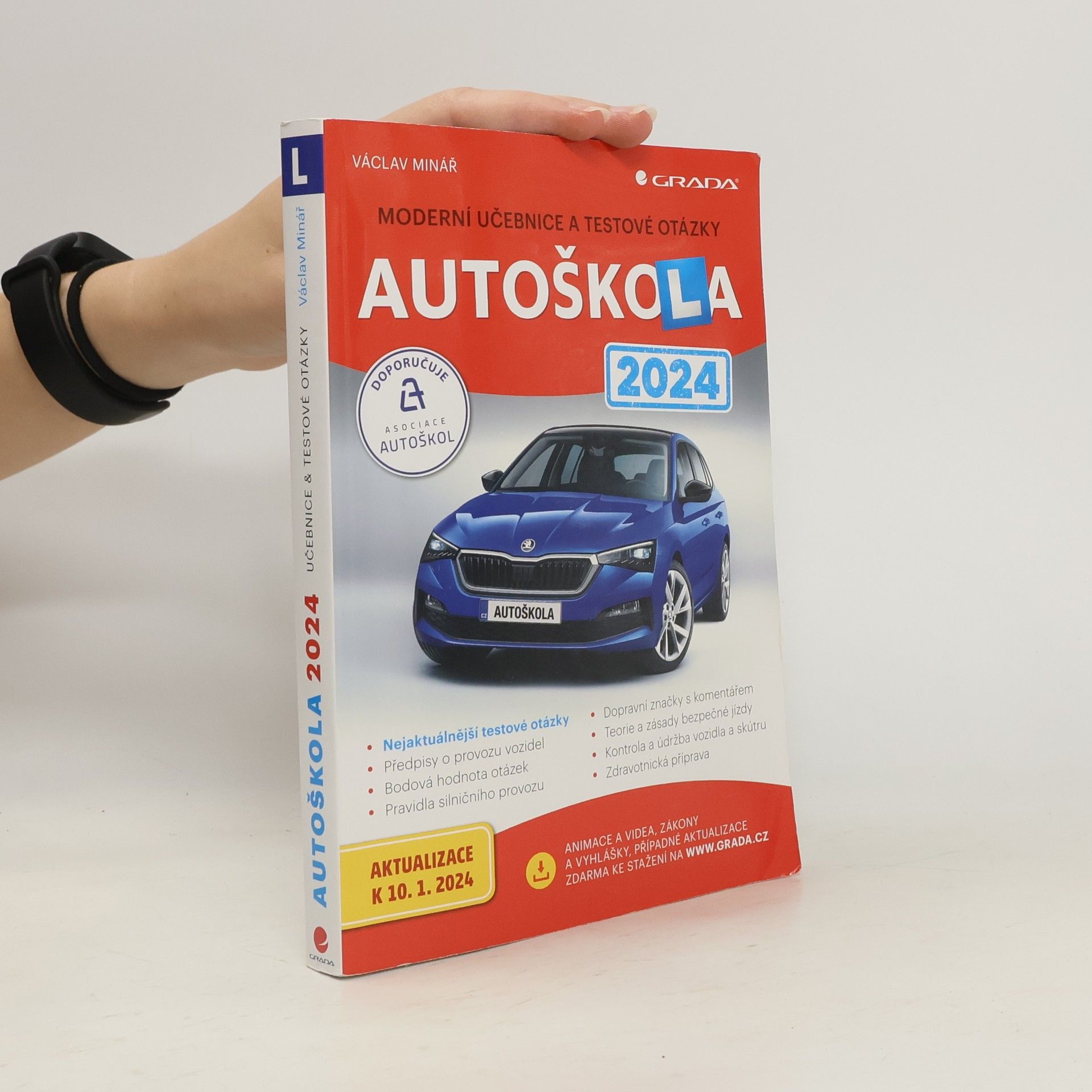 Václav Minář Autoškola 2024. Moderní učebnice a testové otázky