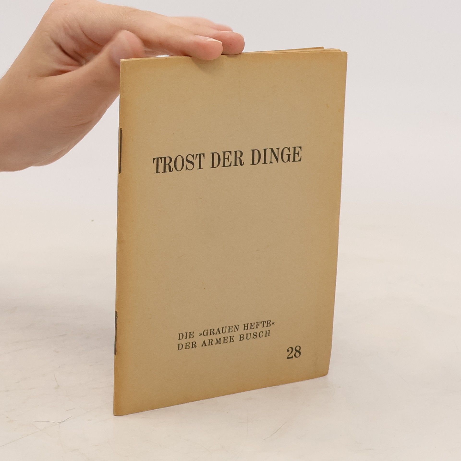 AA.VV. Der Trost der Dinge. Heft 28