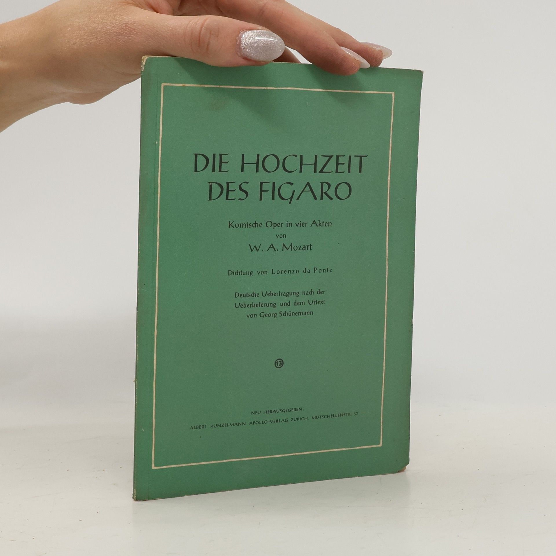 Wolfgang Amadeus Mozart Die Hochzeit des Figaro