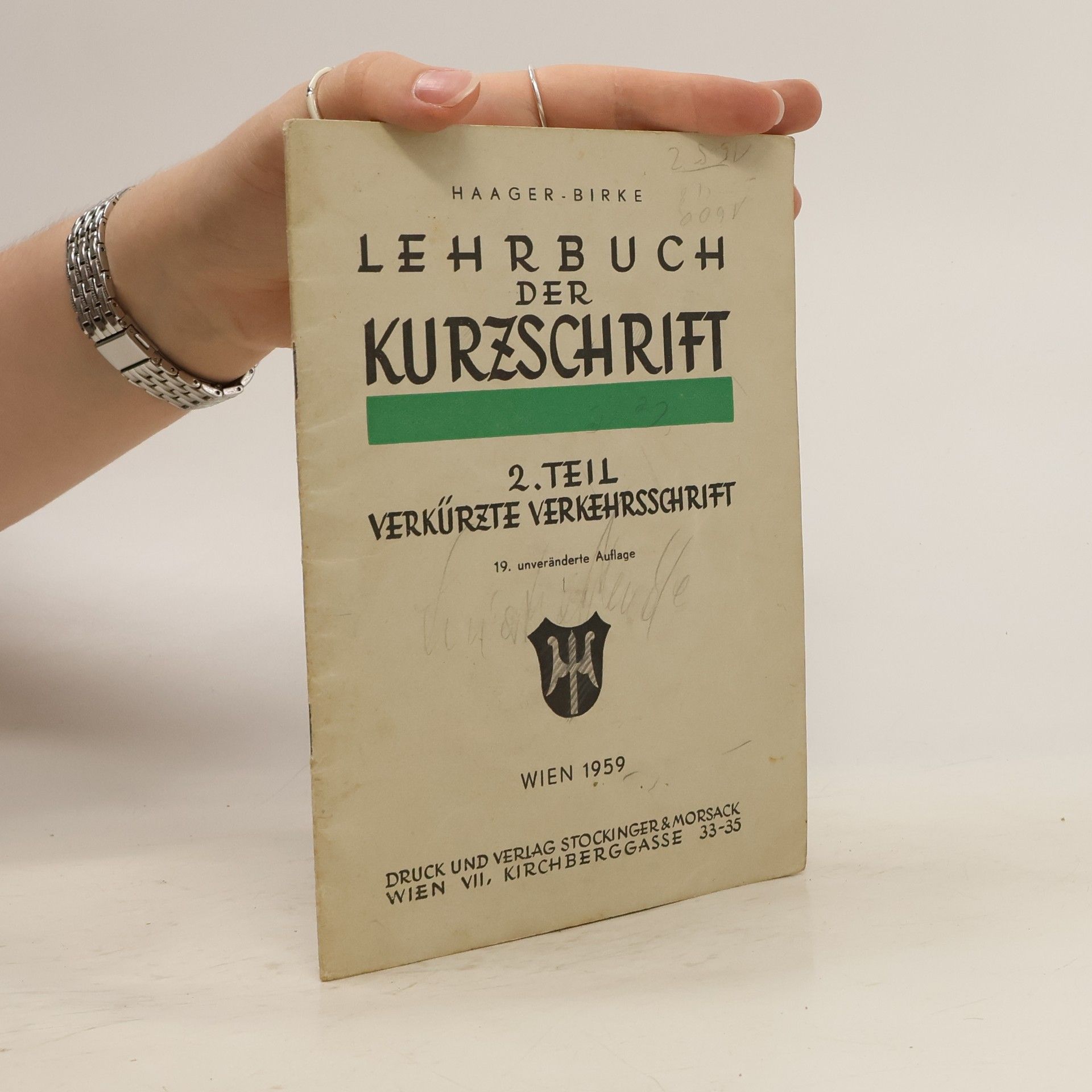 Karl Haager Lehrbuch der Kurzschrift 2