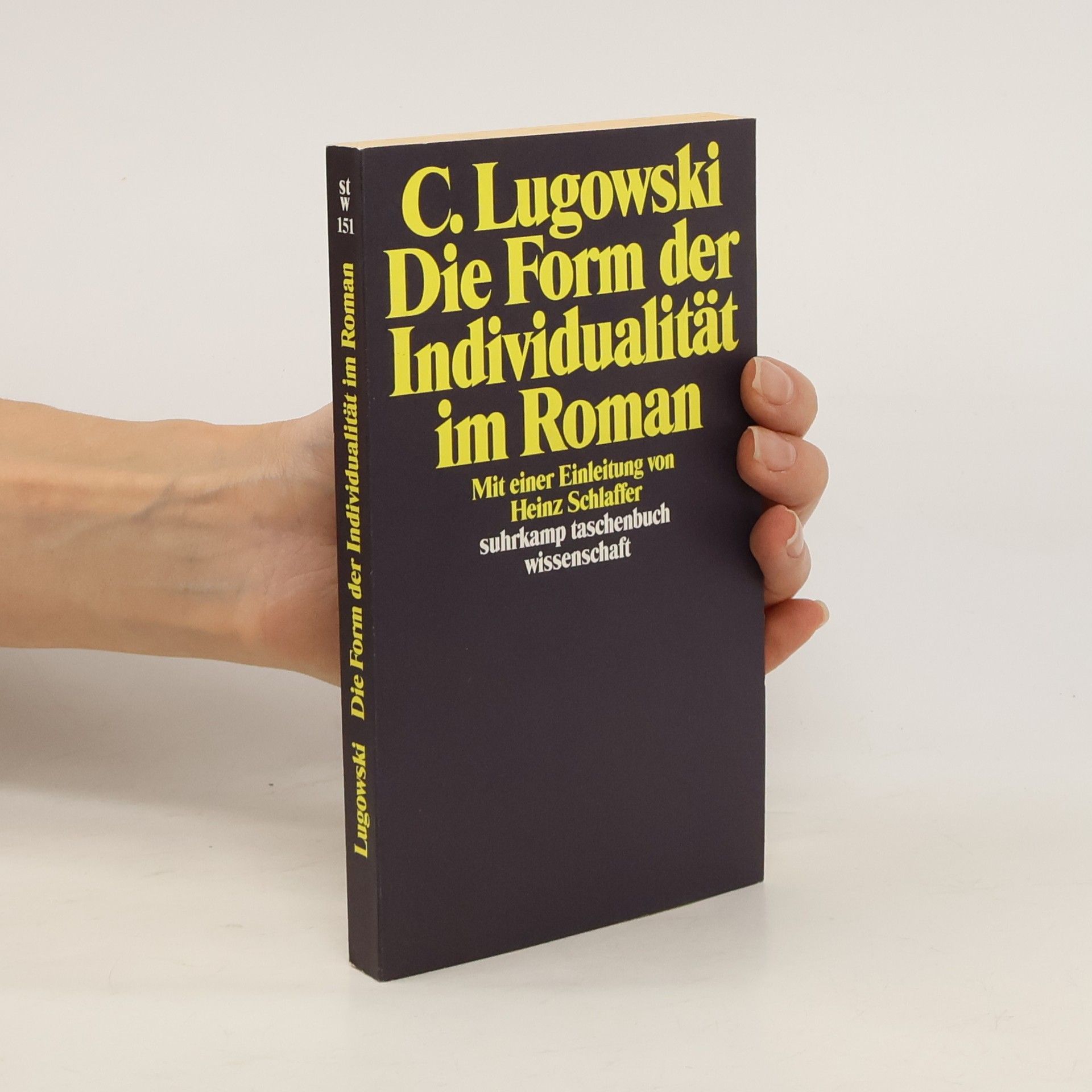 Clemens Lugowski Die Form der Individualität im Roman