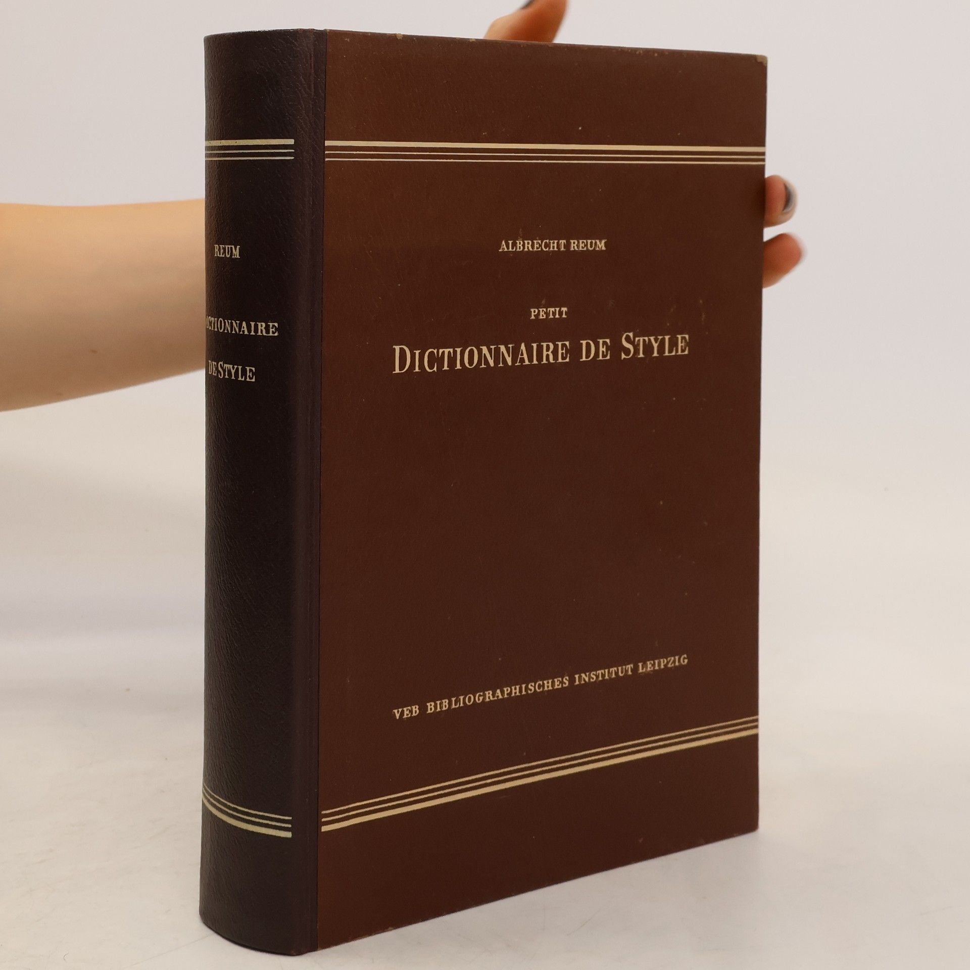 Albrecht Reum Dictionnaire de Style