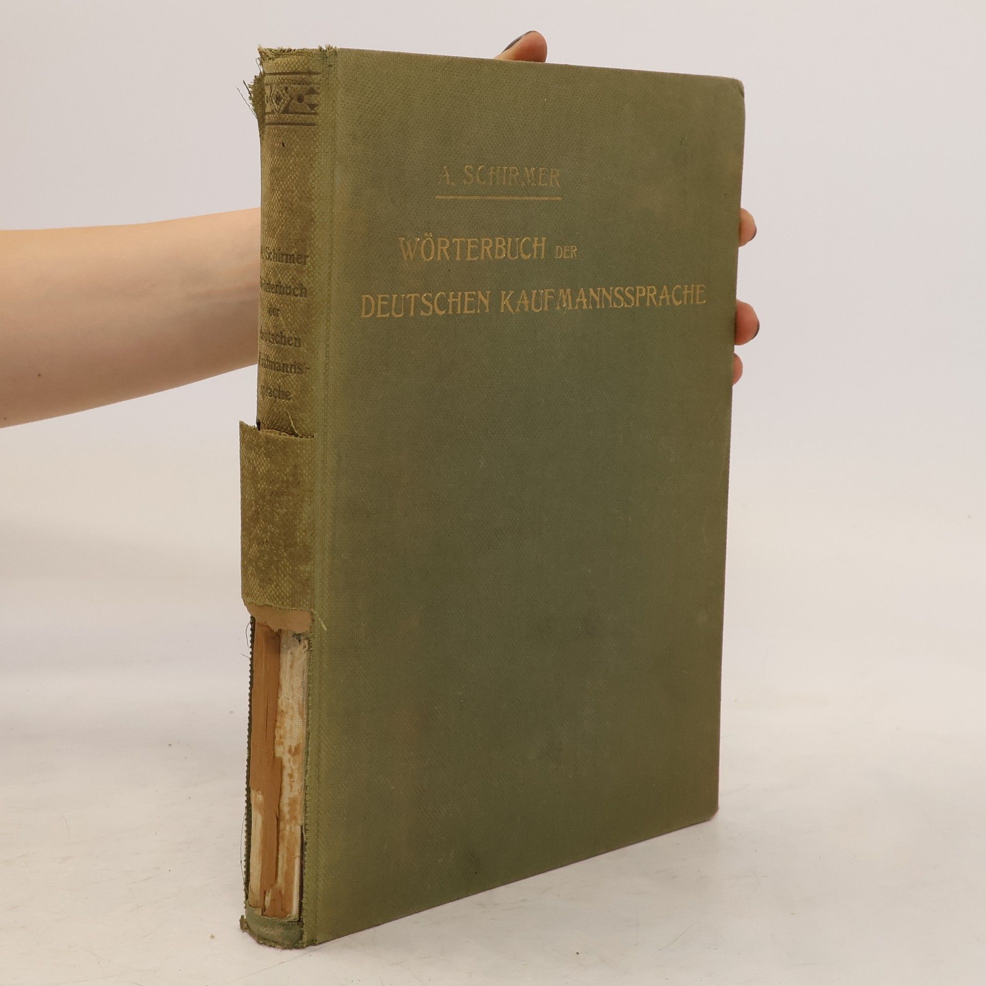 Alfred Schirmer Wörterbuch der deutschen Kaufmannssprache