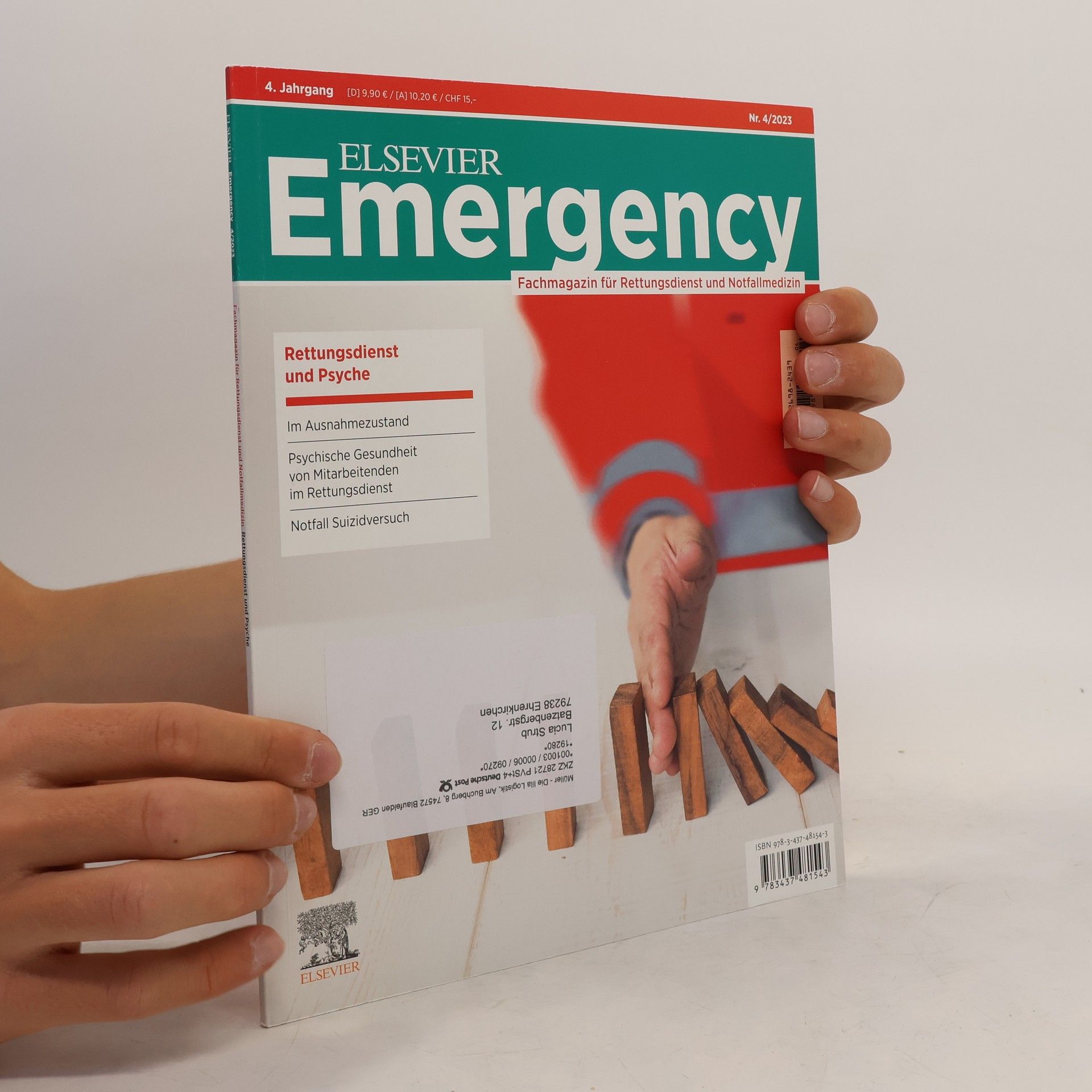 Claudia Schwarz ELSEVIER Emergency. Rettungsdienst & Psyche. 4/2023