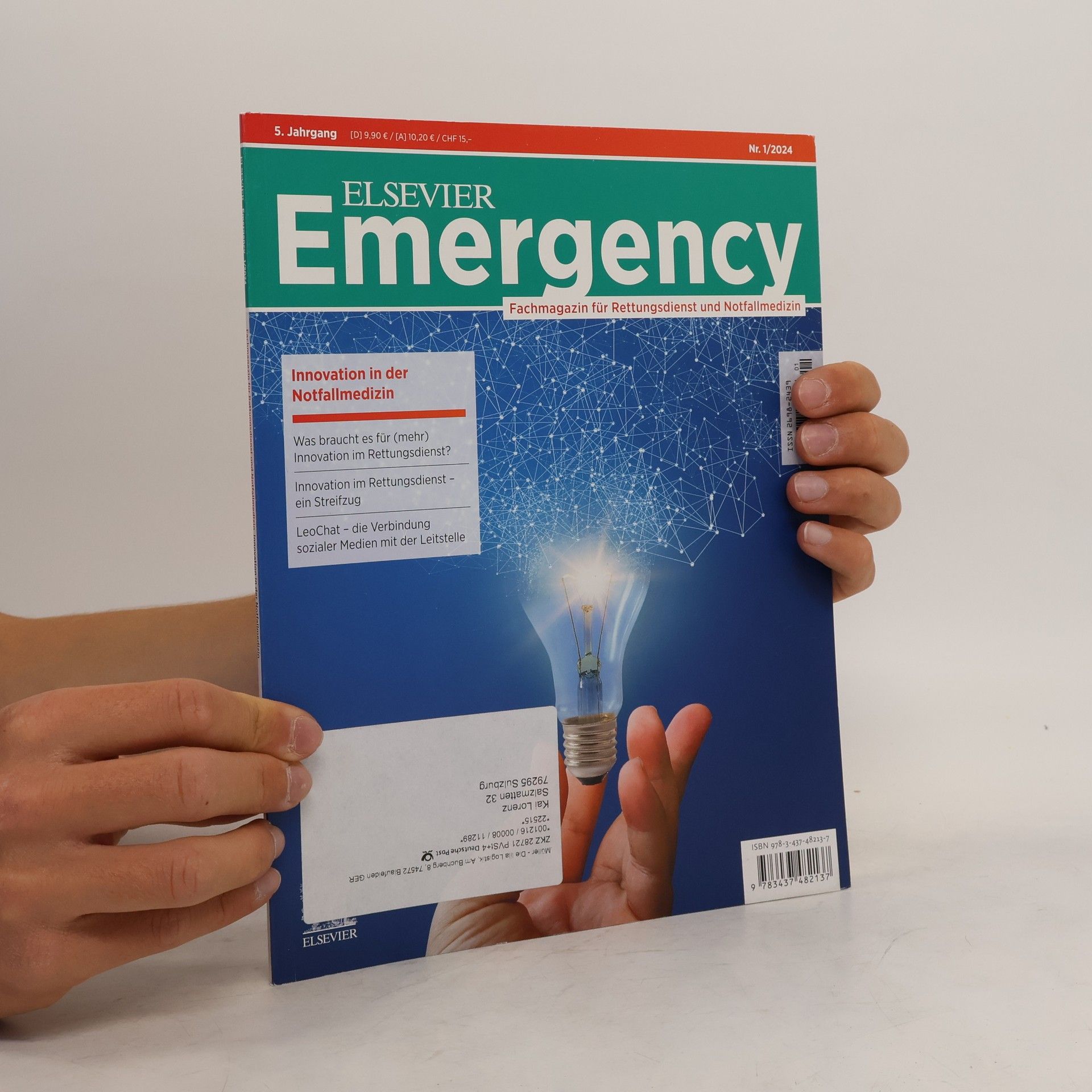 Jürgen Gollwitzer ELSEVIER Emergency. Innovation in der Notfallmedizin. 1/2024