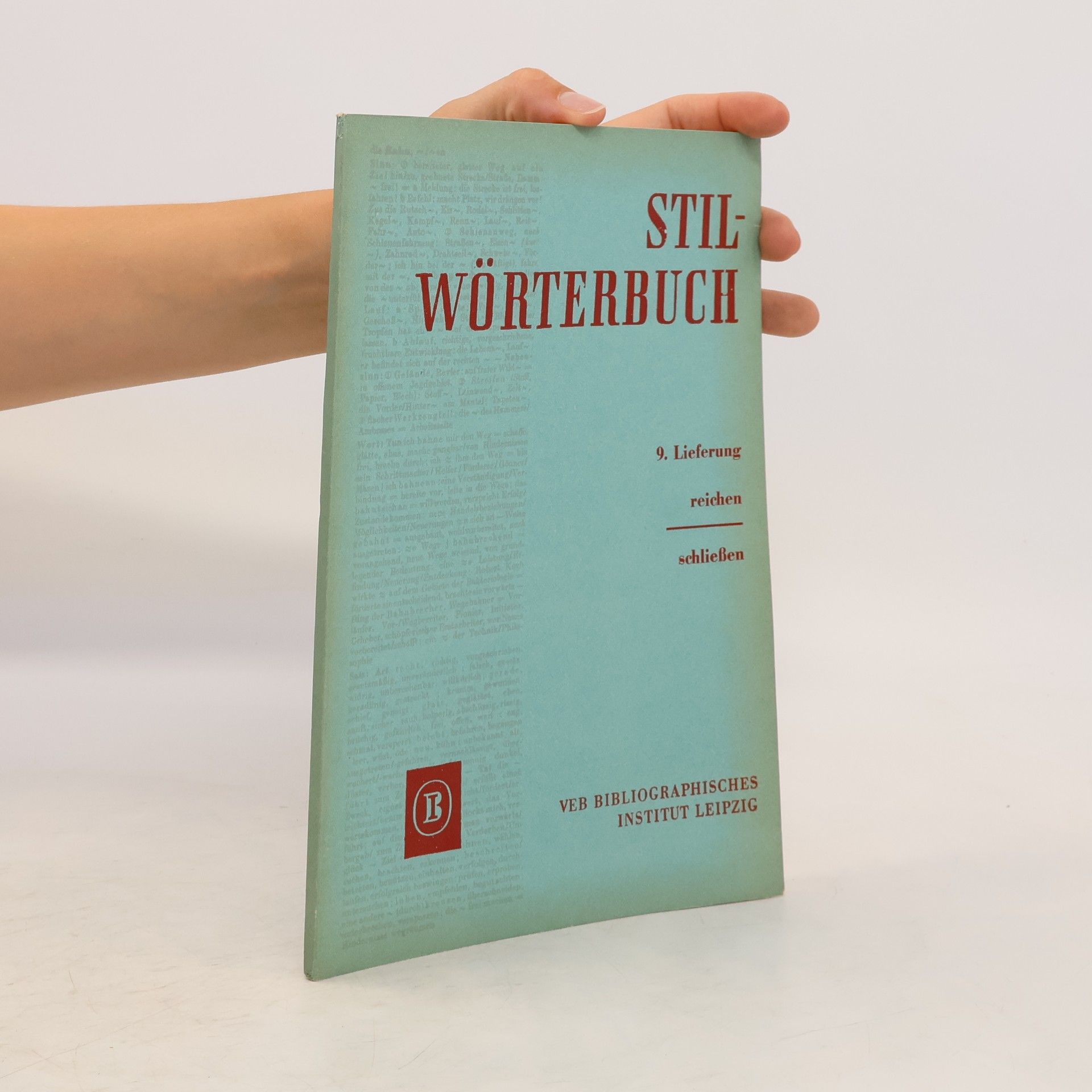 Collectif d'auteurs Stilwörterbuch 9. Reichen-Schließen