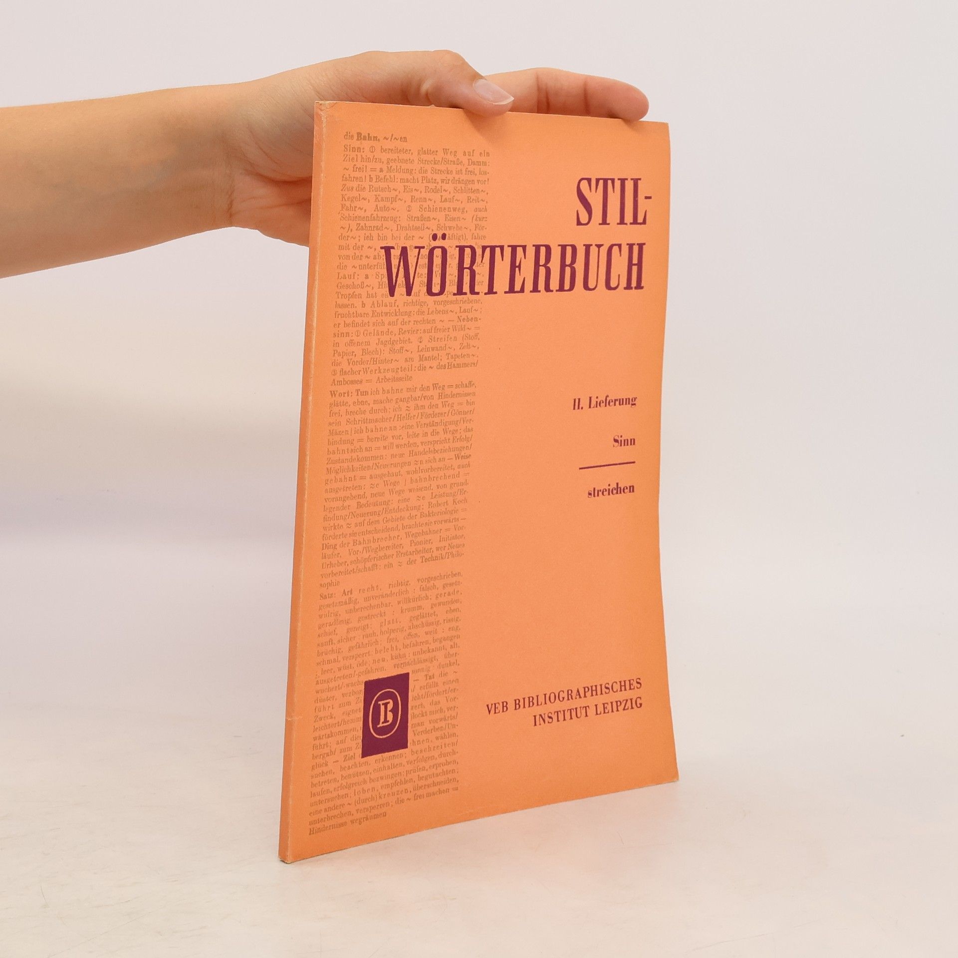 Collectif d'auteurs Stilwörterbuch 11. Sinn-Streichen