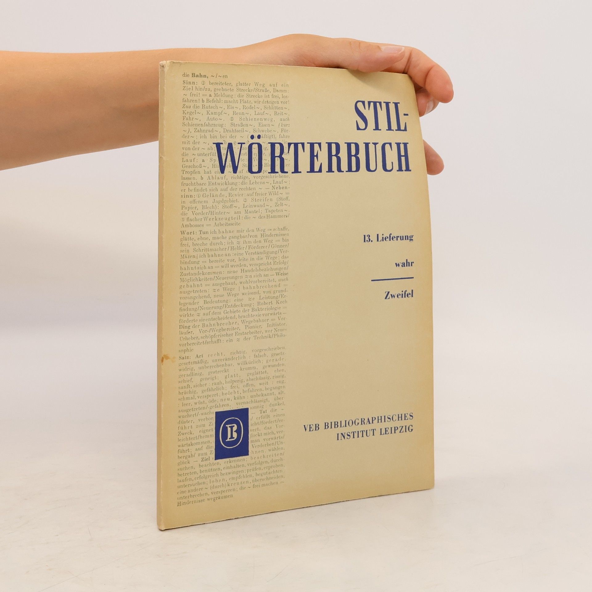 Collectif d'auteurs Stilwörterbuch 13. Wahr-Zweifel