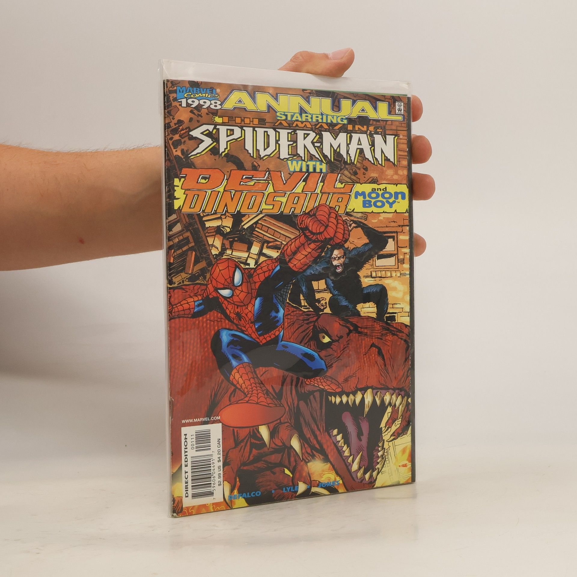 Tom DeFalco The Amazing Spider-Man with Devil Dinosaur and Moon Boy