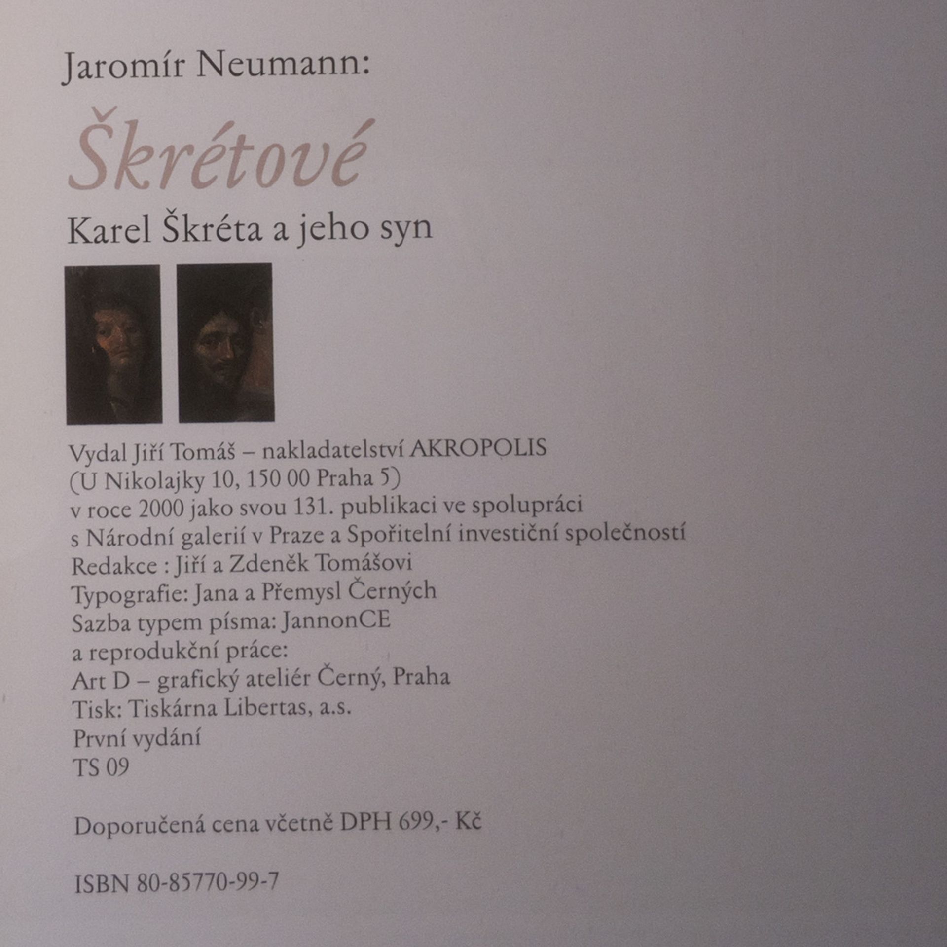 Jaromír Neumann Škrétové. Karel Škréta a jeho syn
