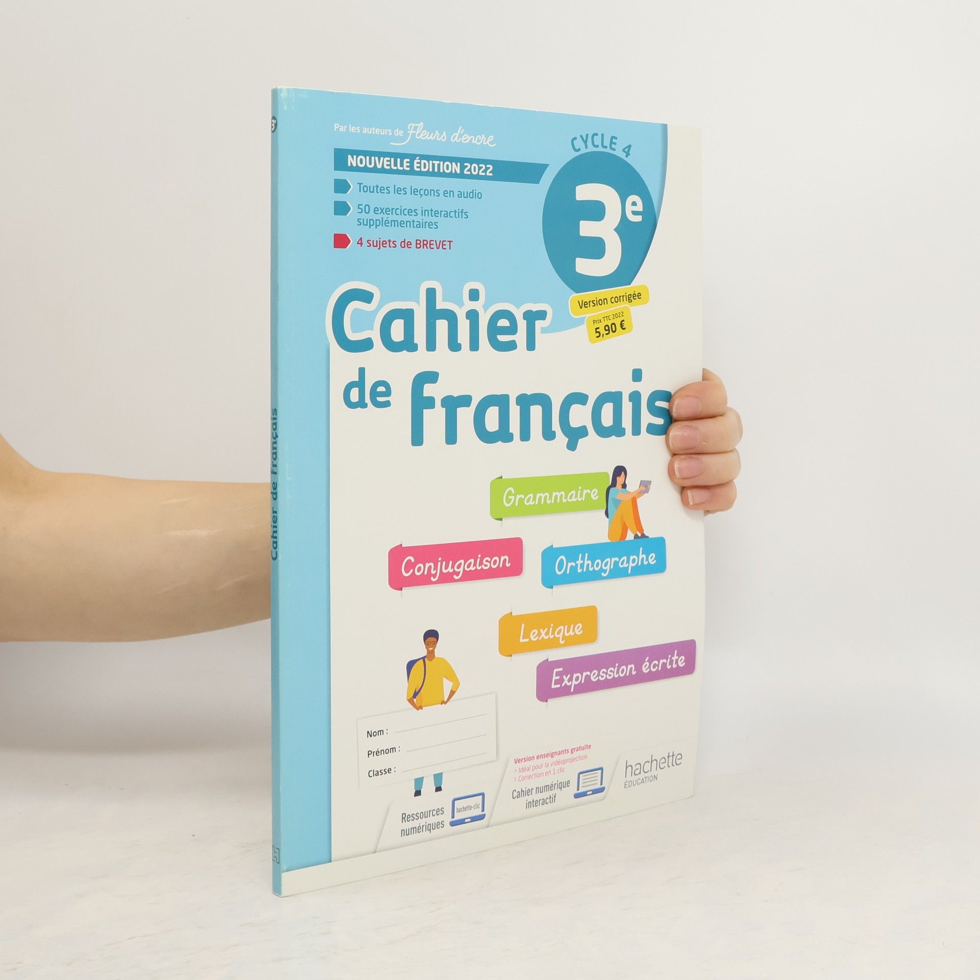 Françoise Carrier-Nayrolles Cahier de Français cycle 4/3e - cahier d'activités - Ed. 2022 - Version corrigée