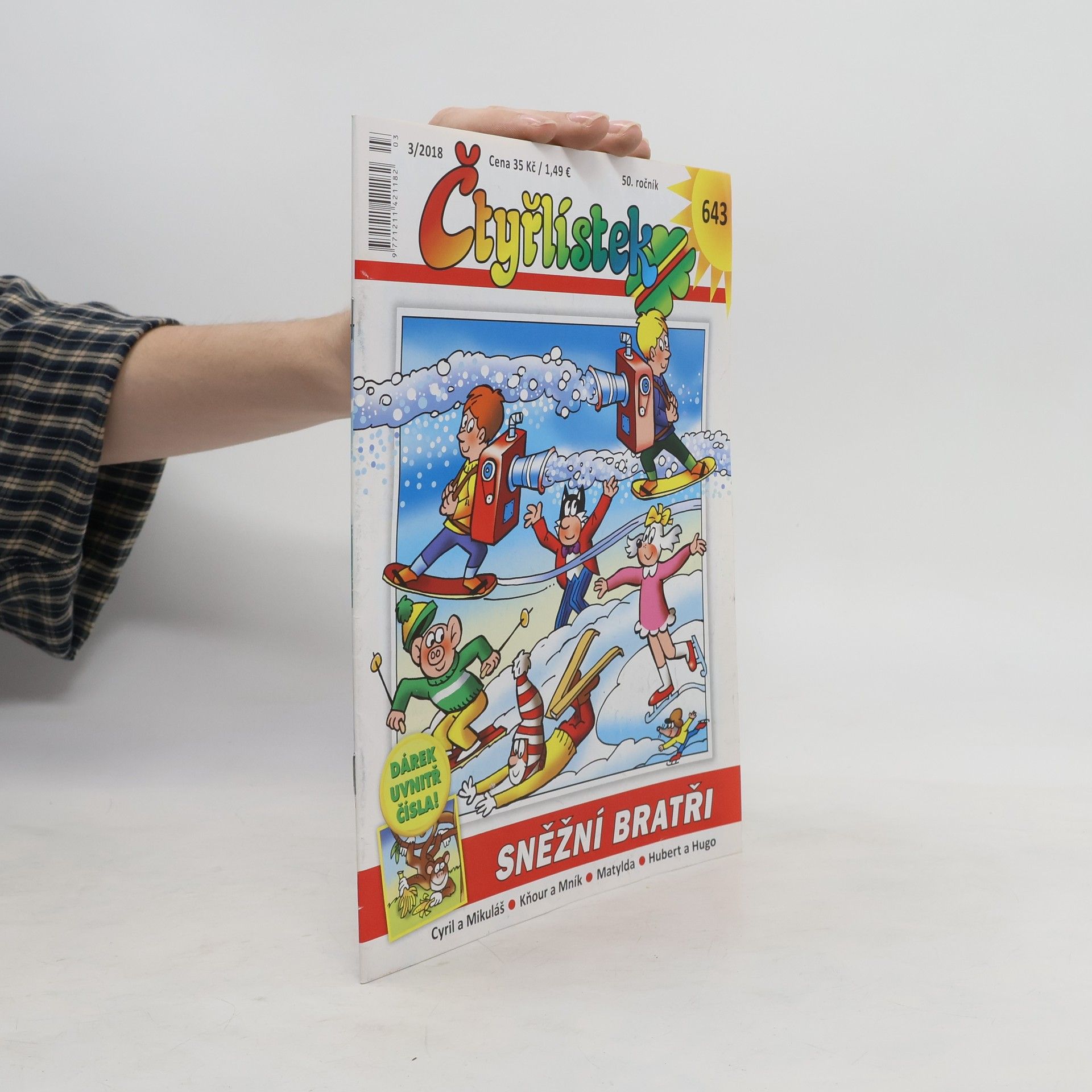 Jaroslav Němeček Čtyřlístek 643. 3/2018. Sněžní bratři