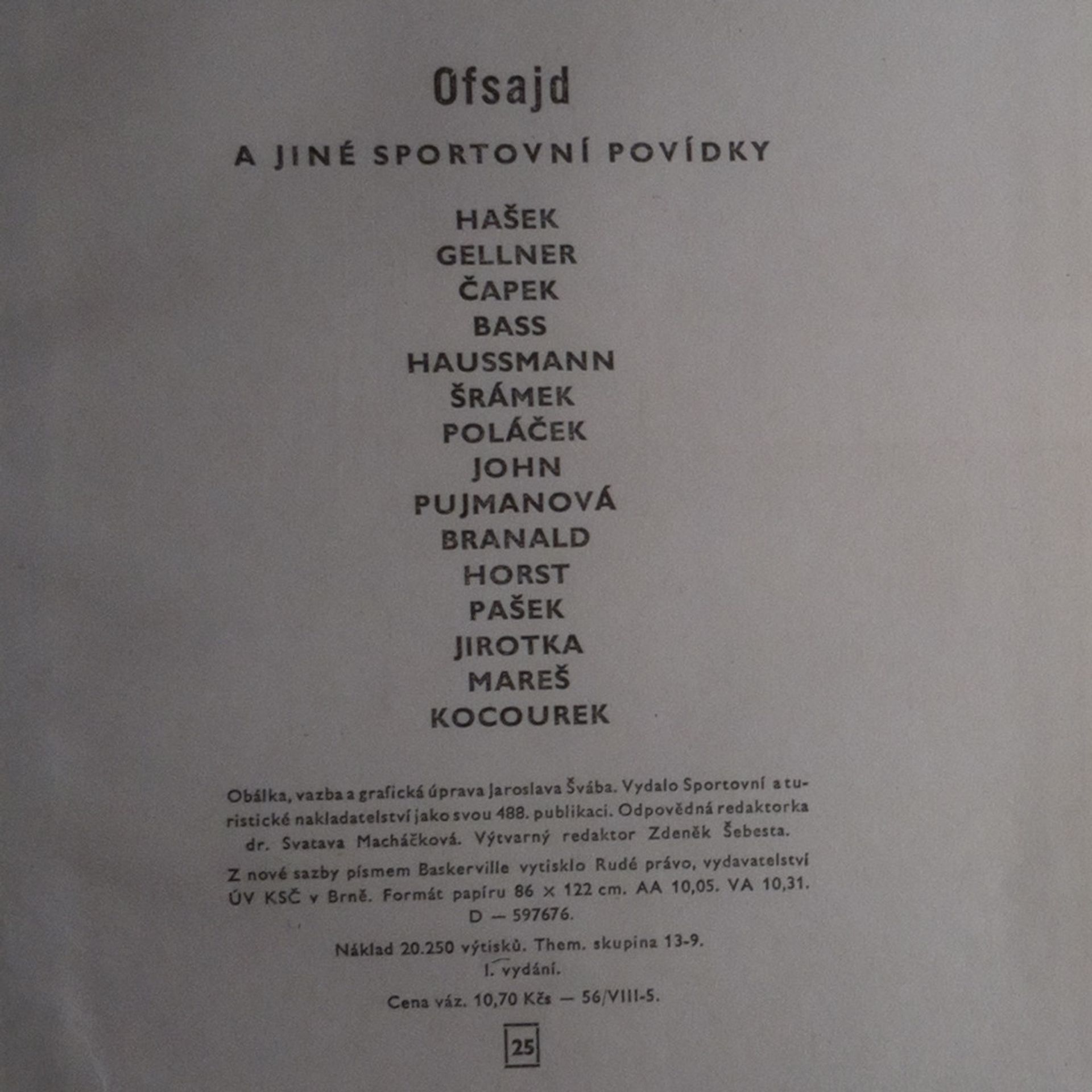 Autores varios Ofsajd a jiné sportovní povídky