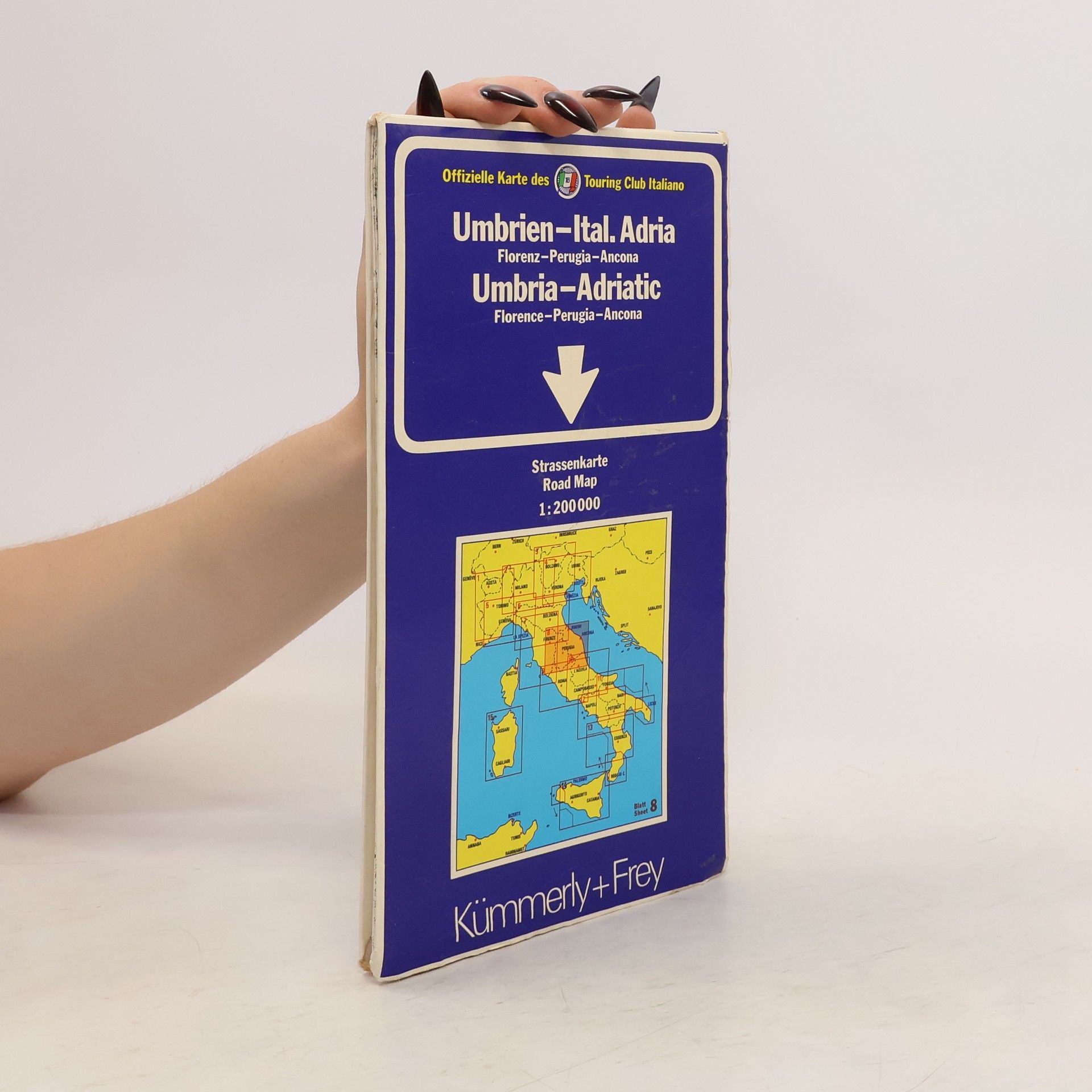 Autorenkollektiv Offizielle Karte des Touring Club Italiano Umbrien-Ital. Adria Florenz-Perugia-Ancona