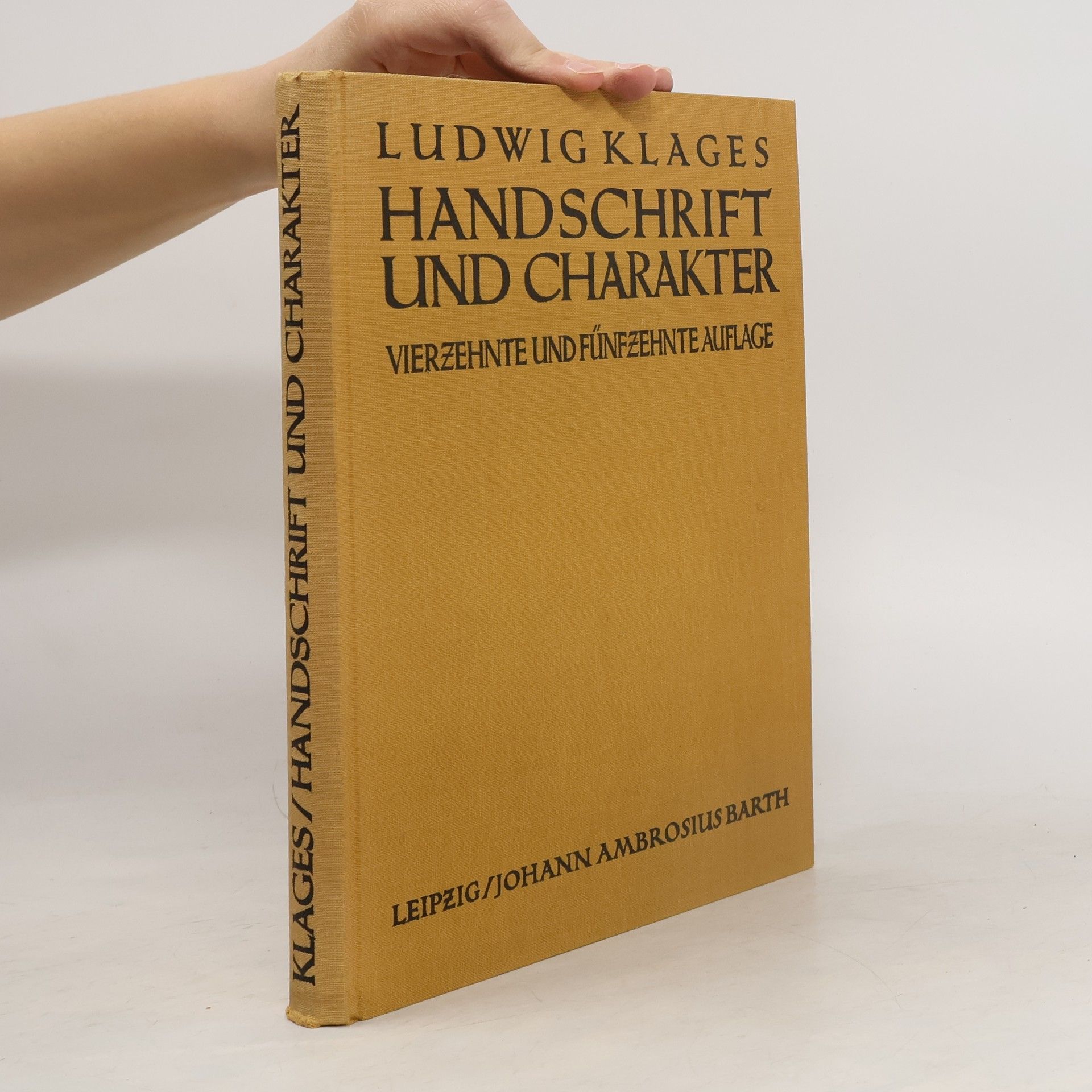 Ludwig Klages Handschrift und Charakter